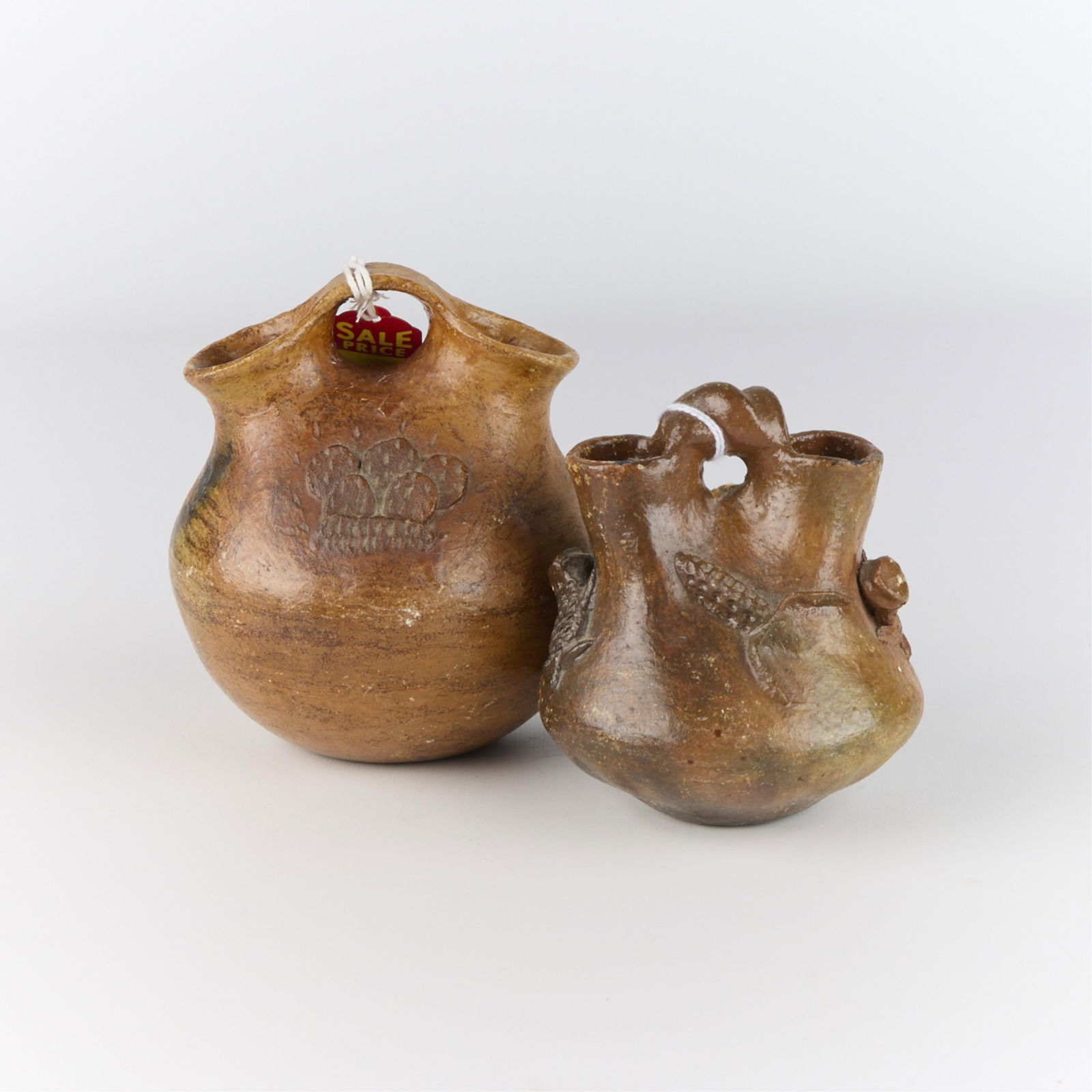 2 Southwestern Native American Pine Pitch Pottery Wedding Vases (1 of 4)