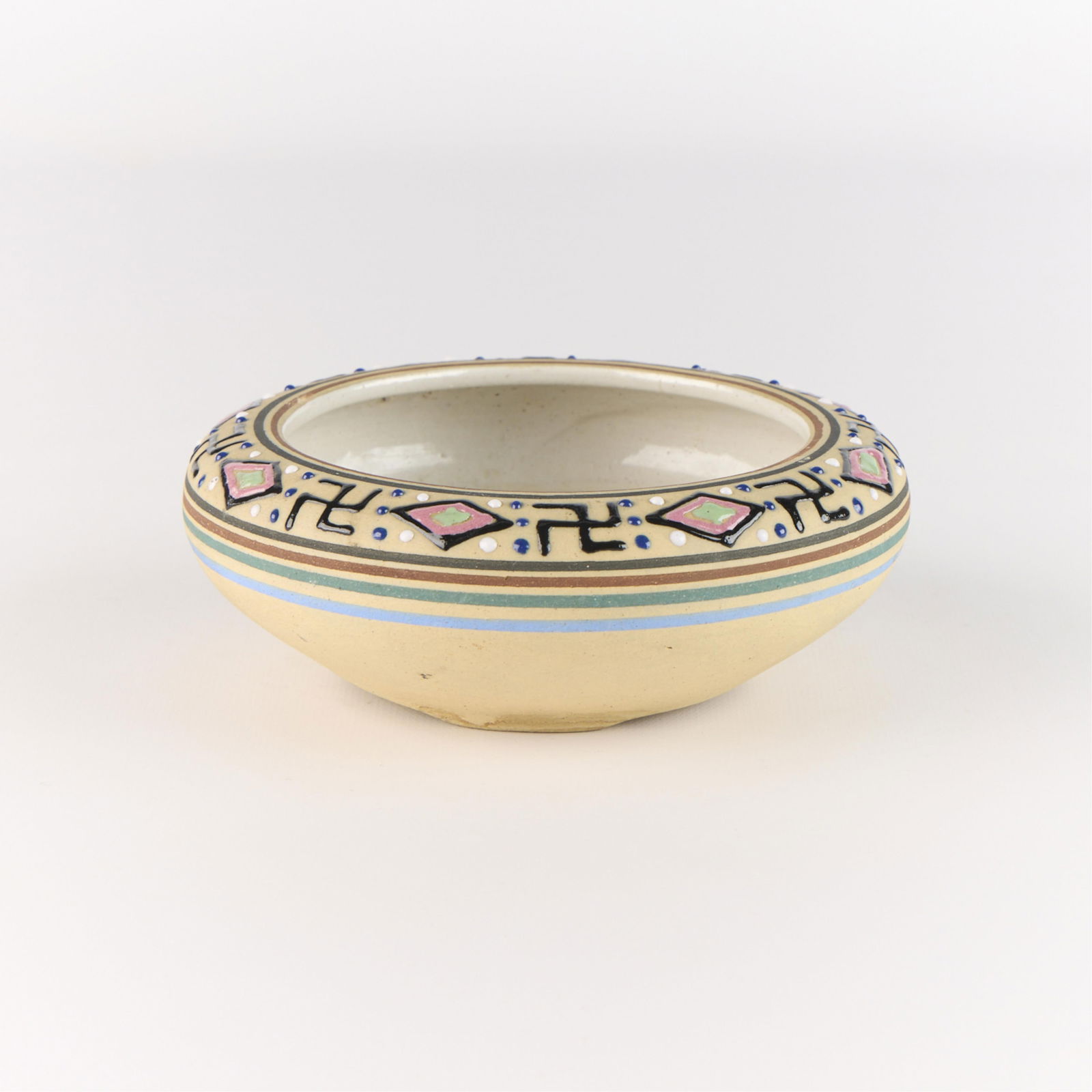 Brushed McCoy Art Pottery Zuni Pueblo Motif Bowl (1 of 4)