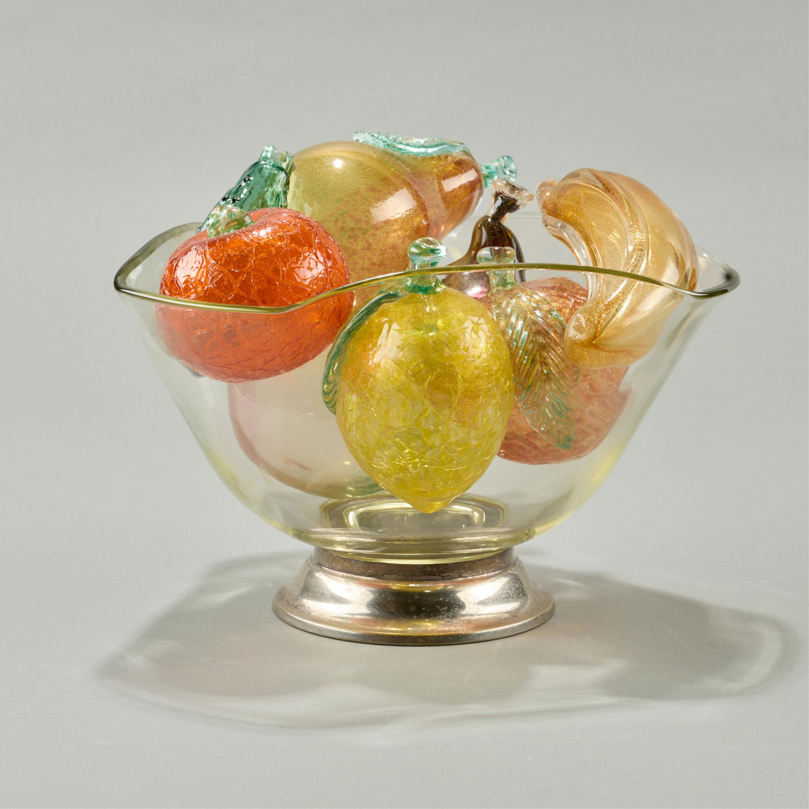 9 Pcs Murano-Style Art Glass Fruit & Bowl (1 of 12)