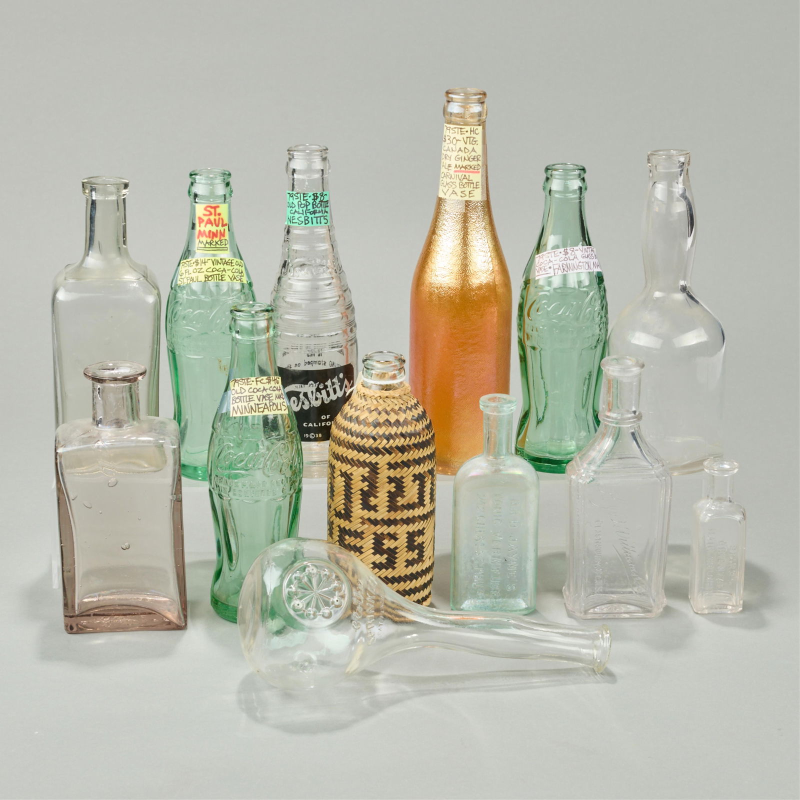13 Vintage Branded Glass Bottles Incl. Coca-Cola (1 of 4)