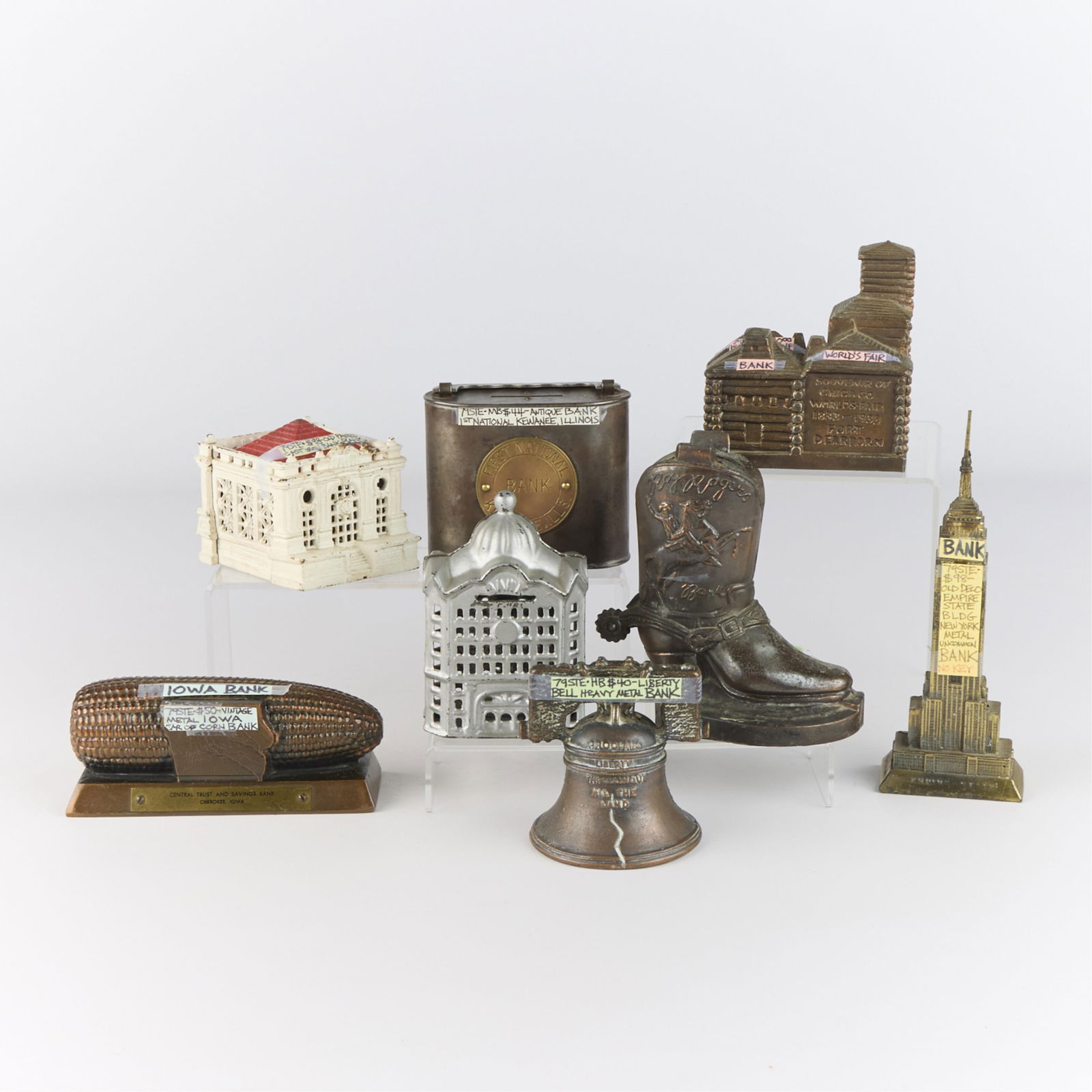 8 Cast Iron & Metal Collectible Coin Banks (1 of 5)
