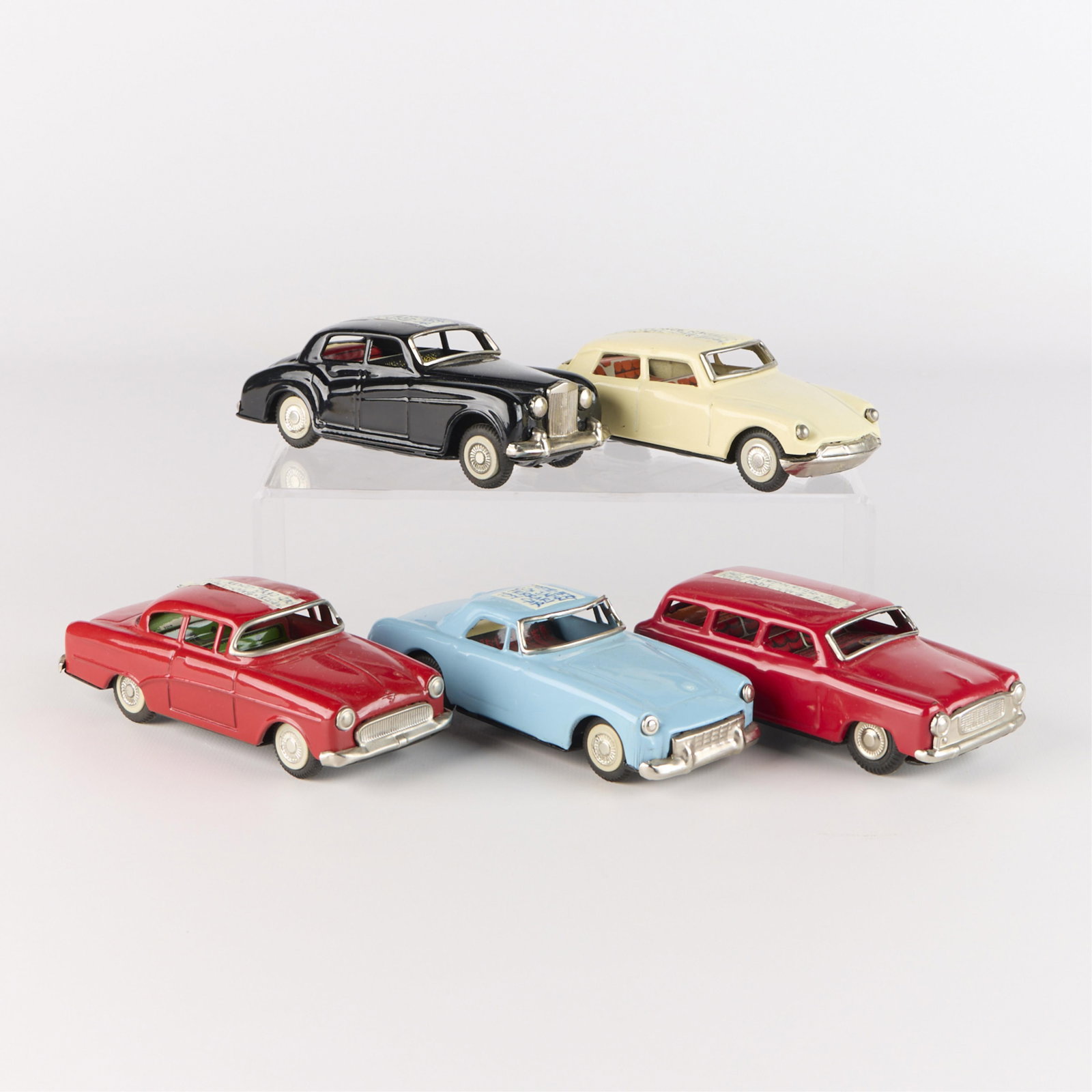5 Vintage Japanese Toy Cars Incl. Ferrari ca. 1960s (1 of 3)