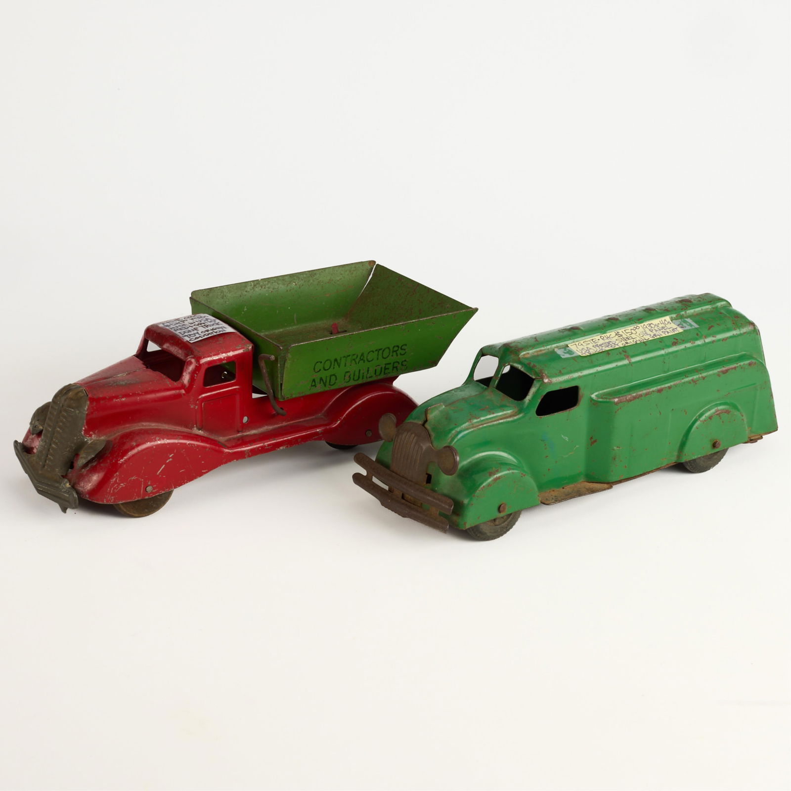2 Marx & Wyandotte Pressed Steel Toy Trucks ca. 1930s (1 of 6)