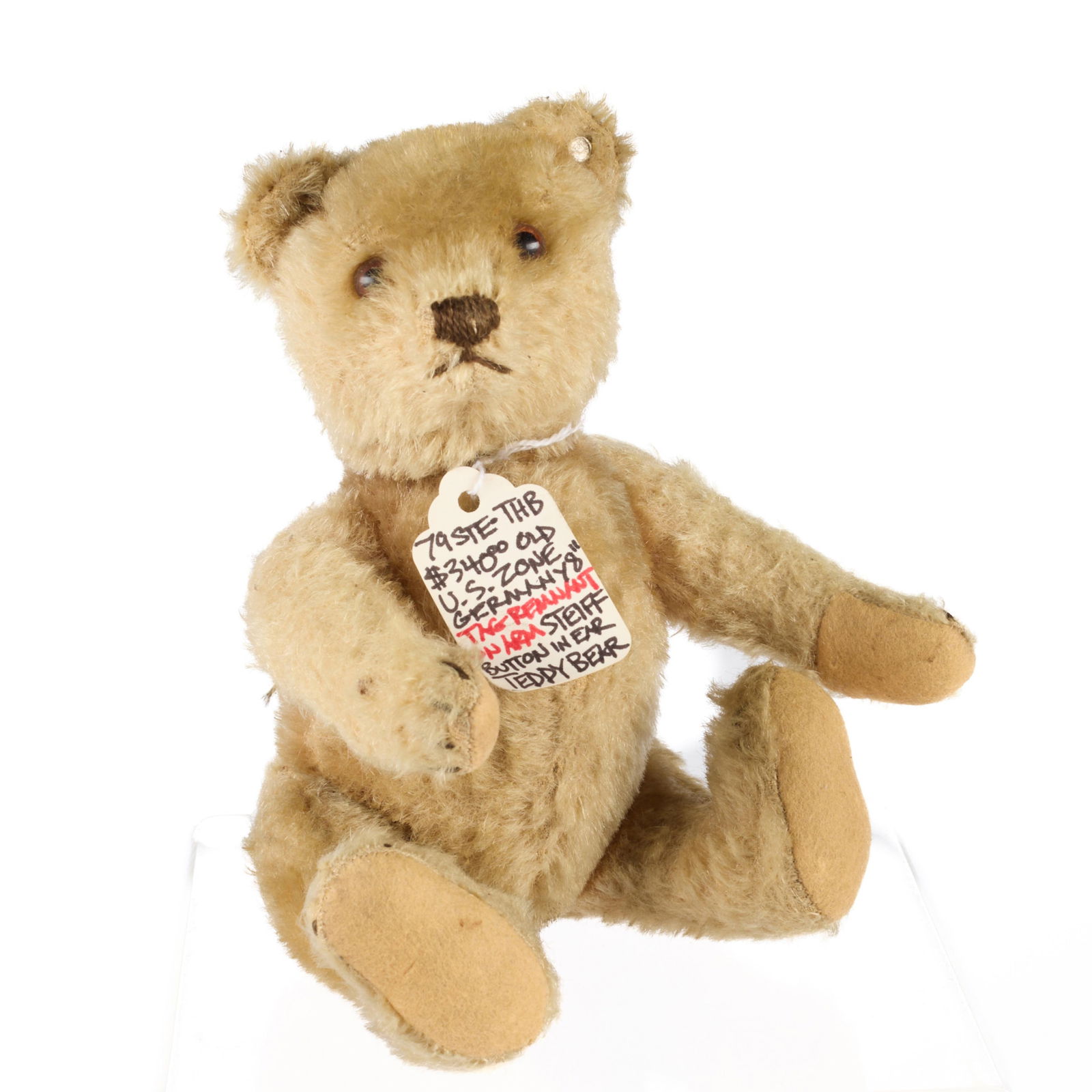 Steiff US Zone Germany Mohair Teddy Bear w/ Tag (1 of 3)