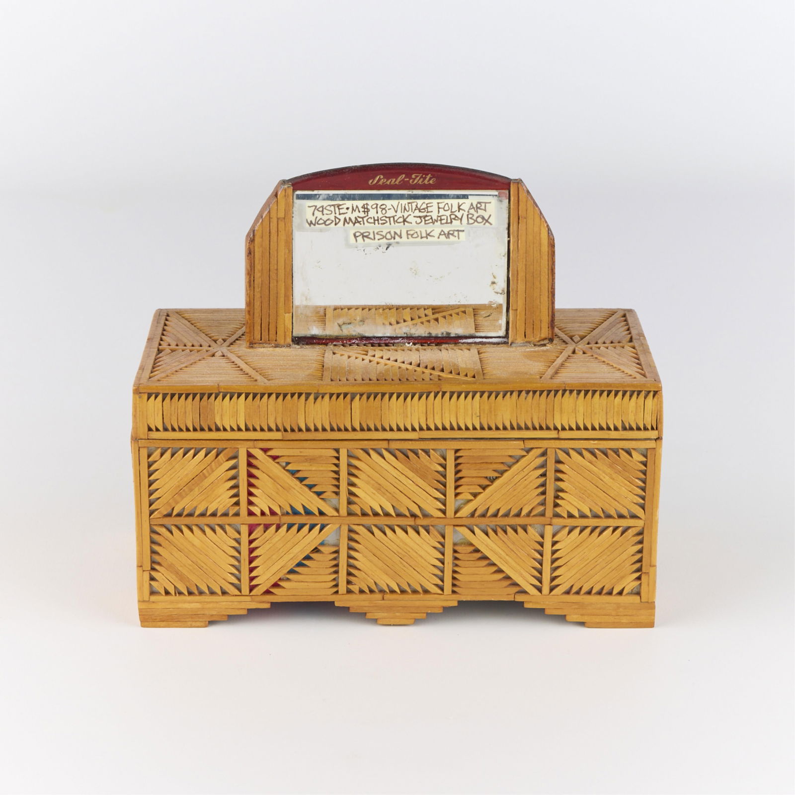 Tramp Prison Art Wooden Matchstick Jewelry Box (1 of 5)