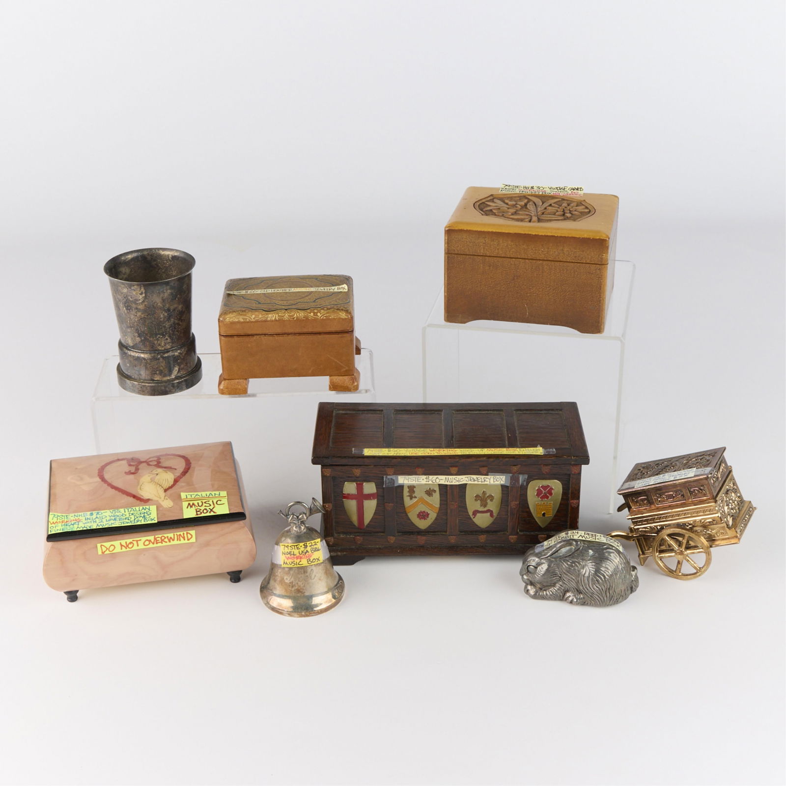 8 Antique Wind-Up Music Boxes (1 of 4)