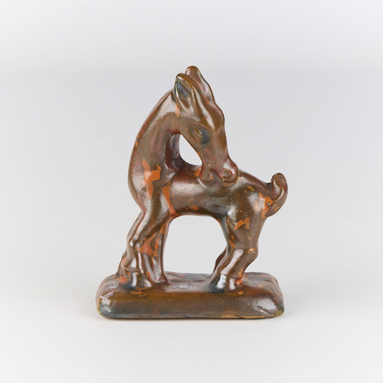 Rare Attr. Walter Rhaue for Pitt Petri Art Deco Ceramic Horse (1 of 4)