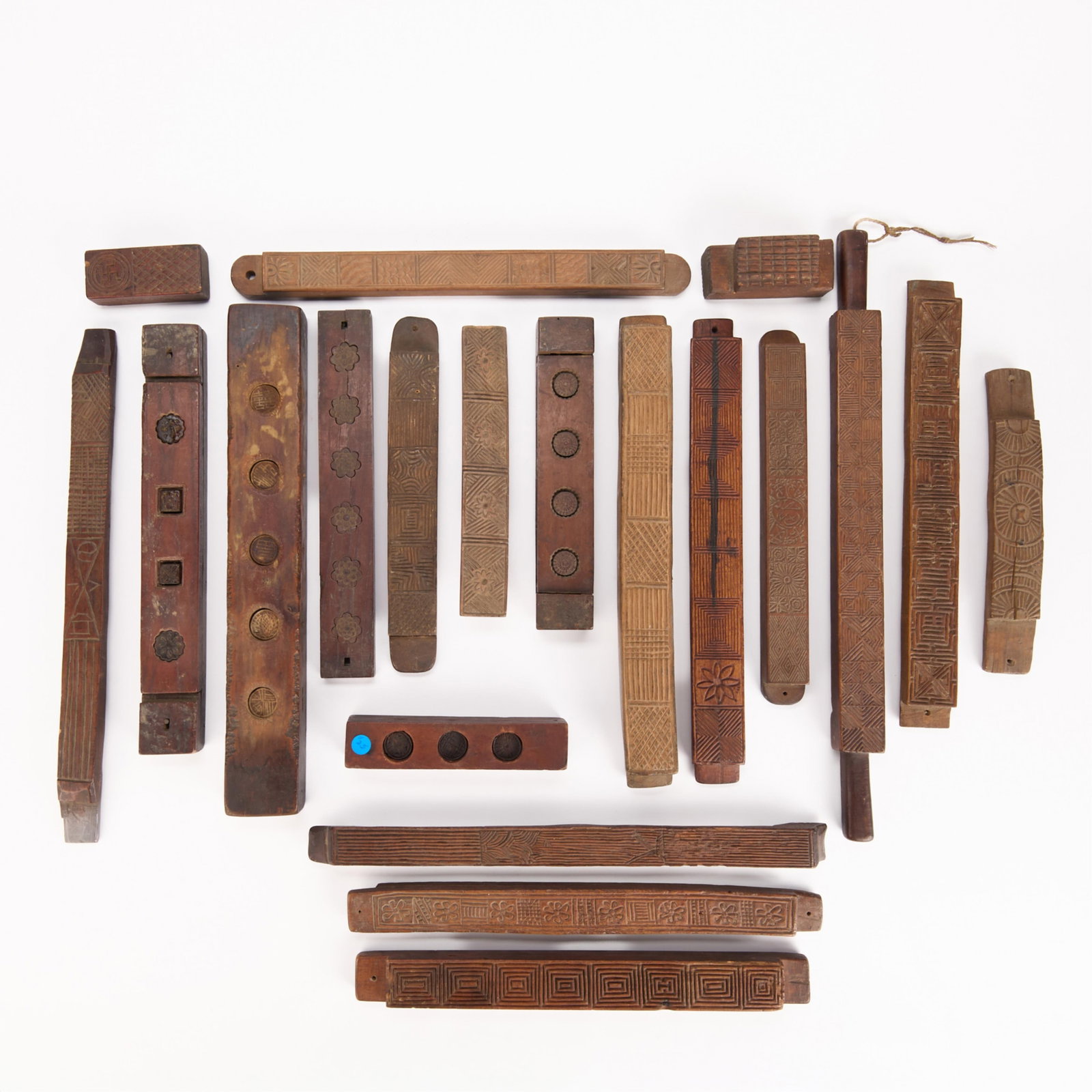 20 Japanese Carved Wooden Rice Molds (1 of 2)
