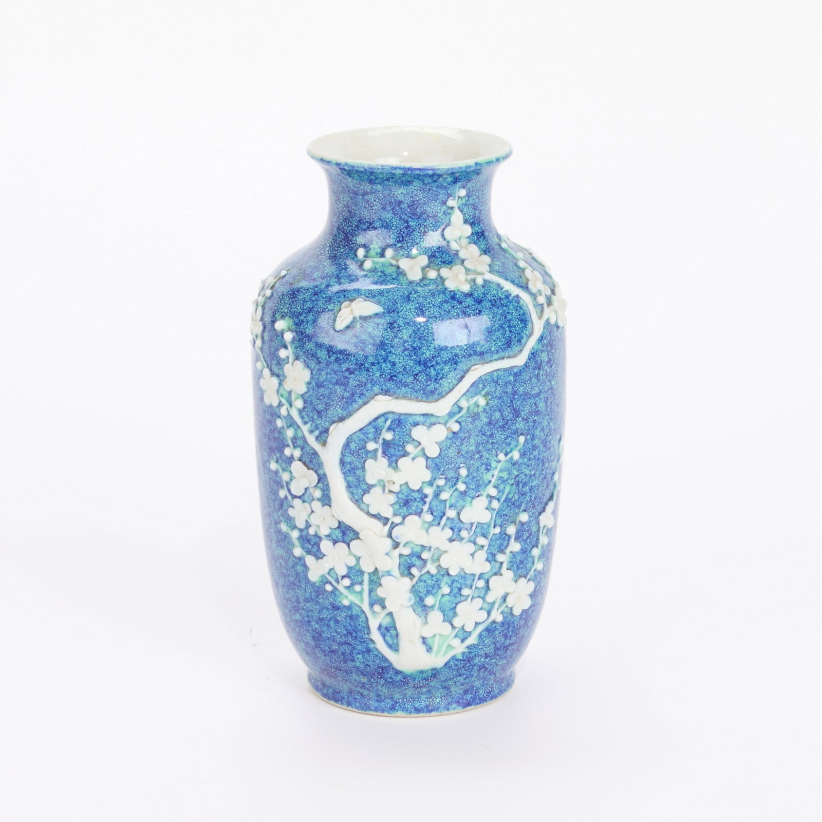 Chinese Export Robin's Egg Porcelain Prunus Vase (1 of 5)
