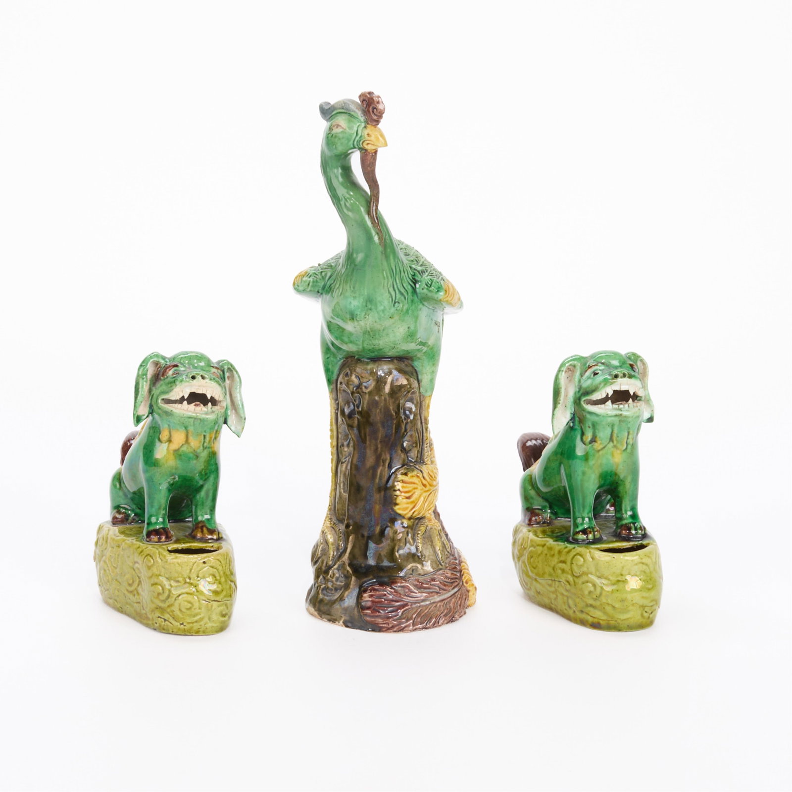3 Chinese Ceramic Sancai Figures (1 of 5)