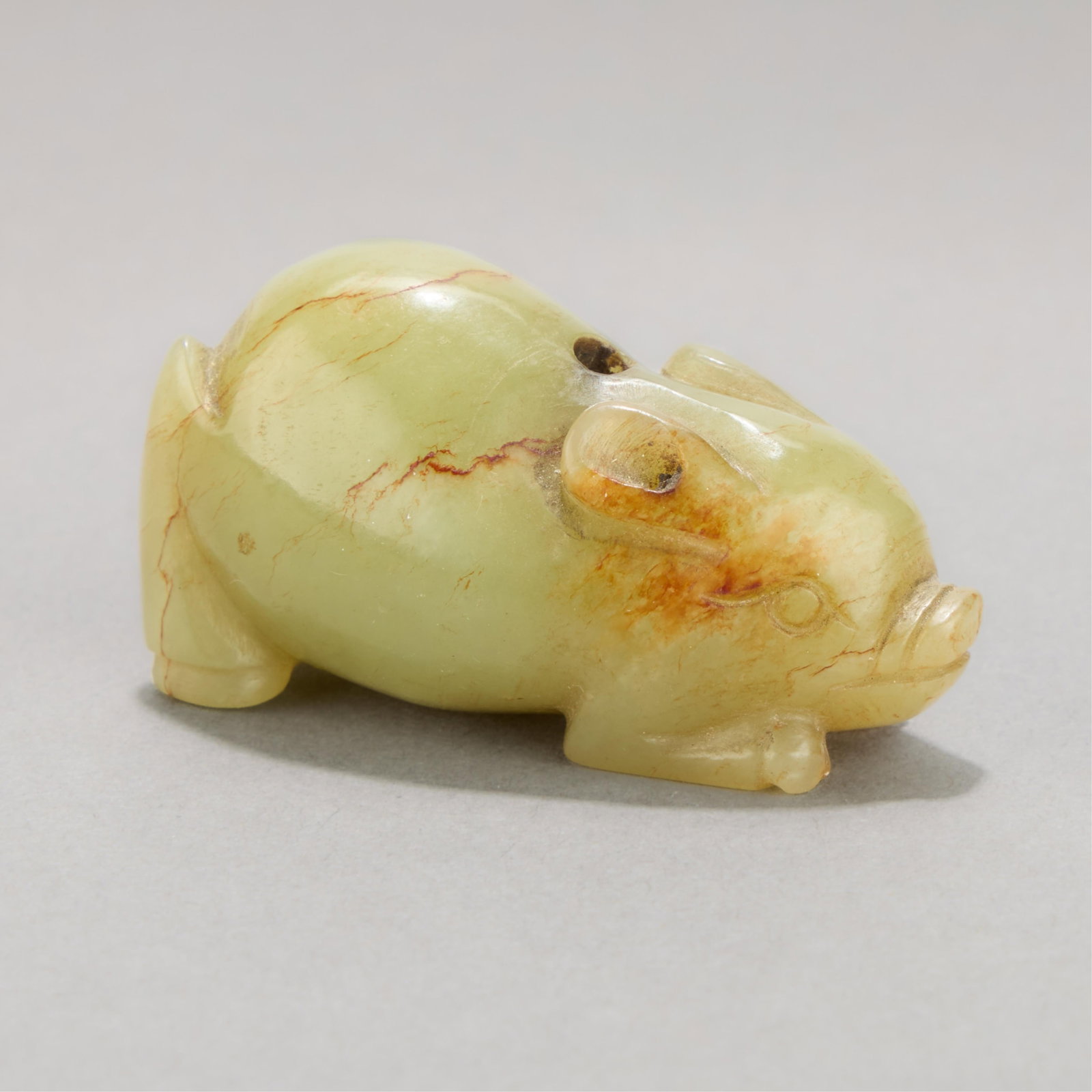 Chinese Carved Jade Pig Bead (1 of 6)