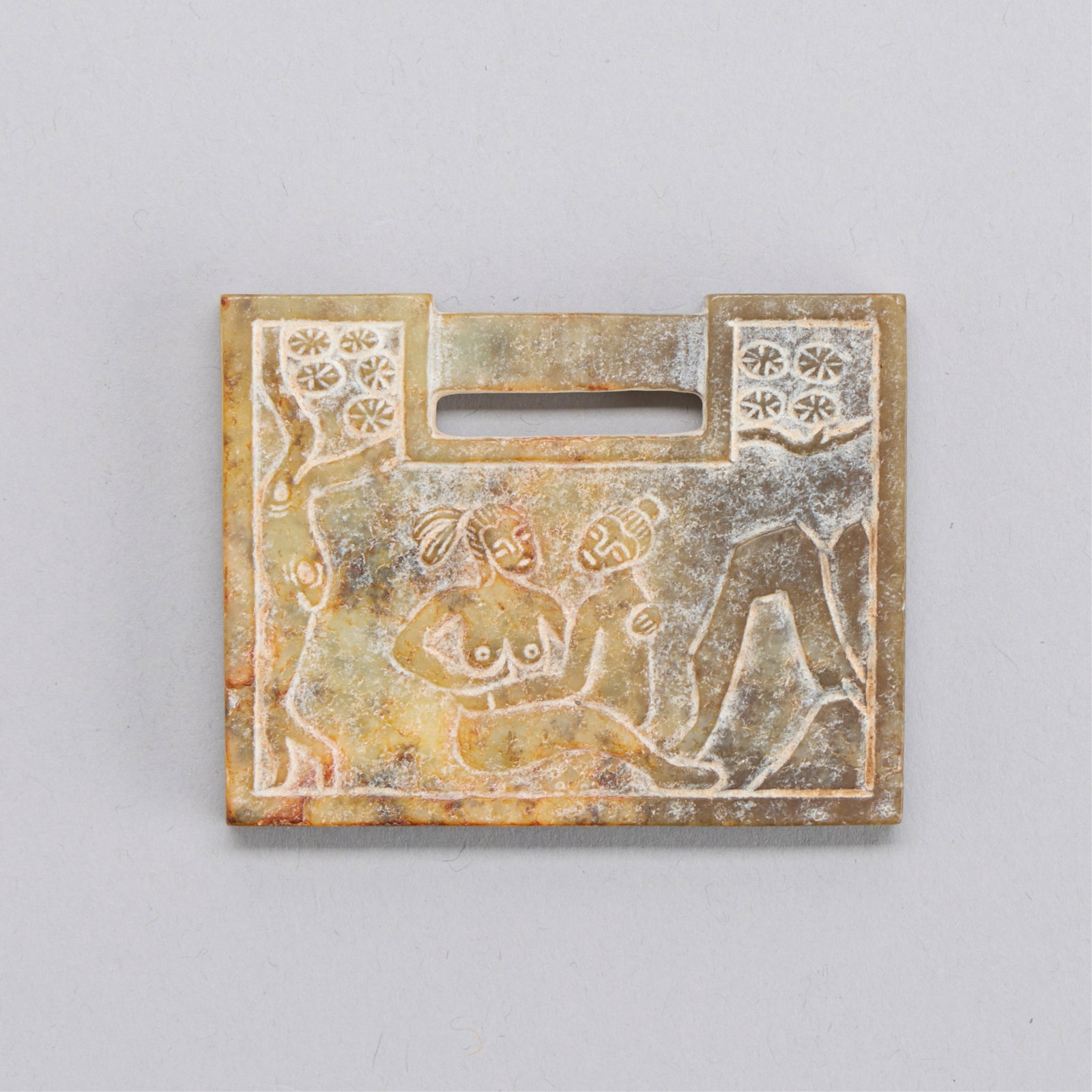 Chinese Jadeite Erotic Lock Carving (1 of 3)