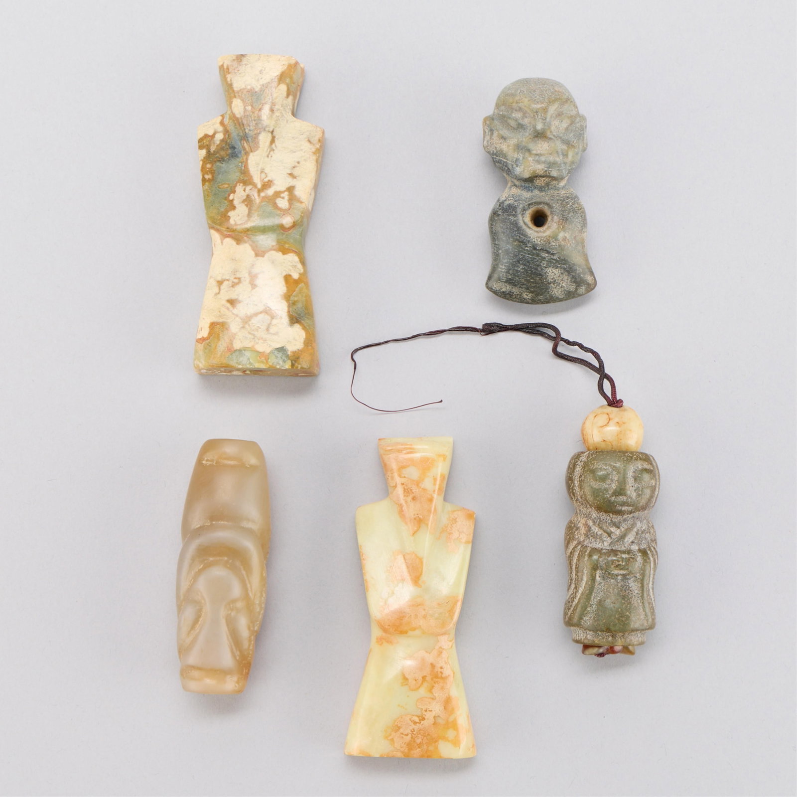 5 Chinese Jadeite Figural Carvings (1 of 4)