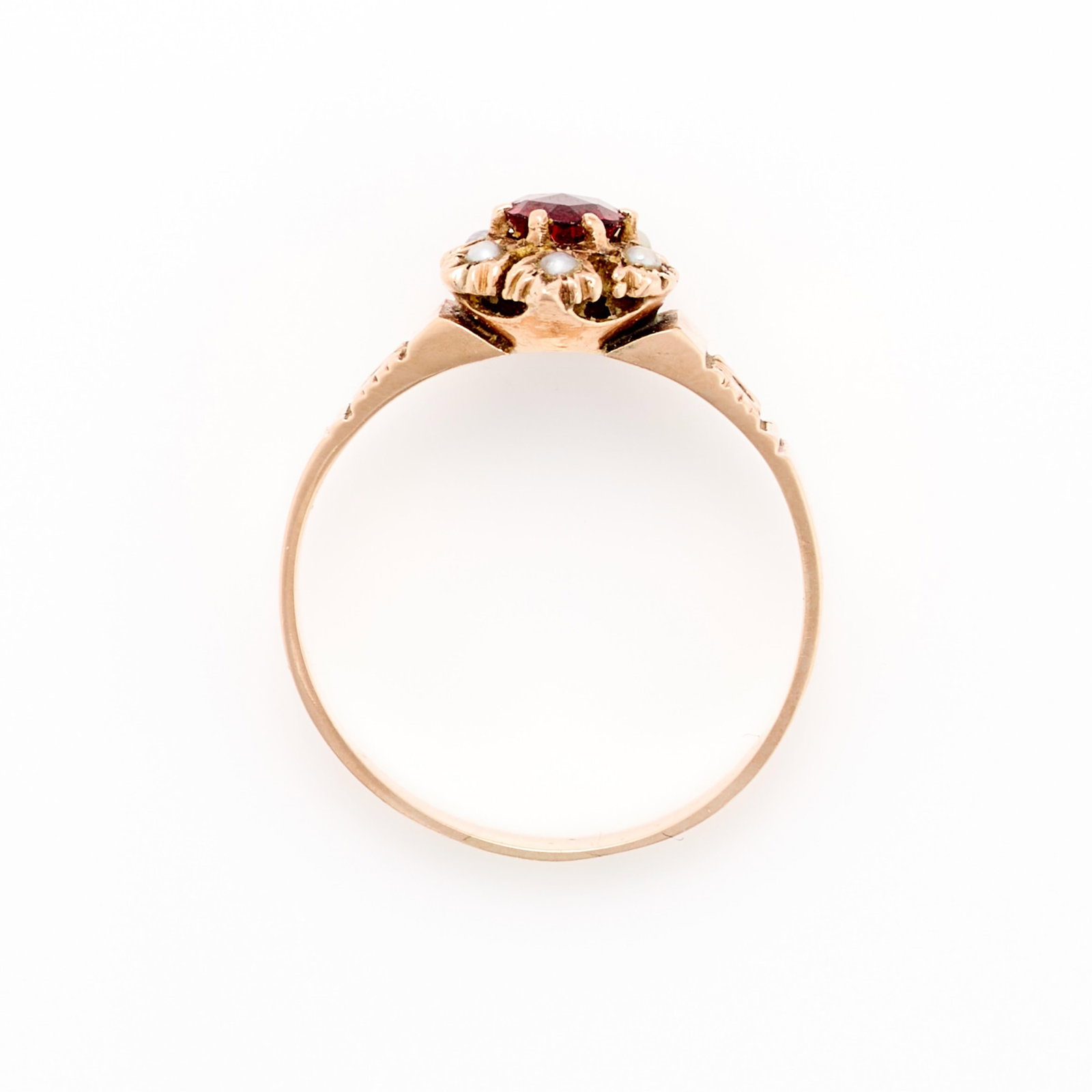 14k Gold Victorian Maple Leaf Ring - 5