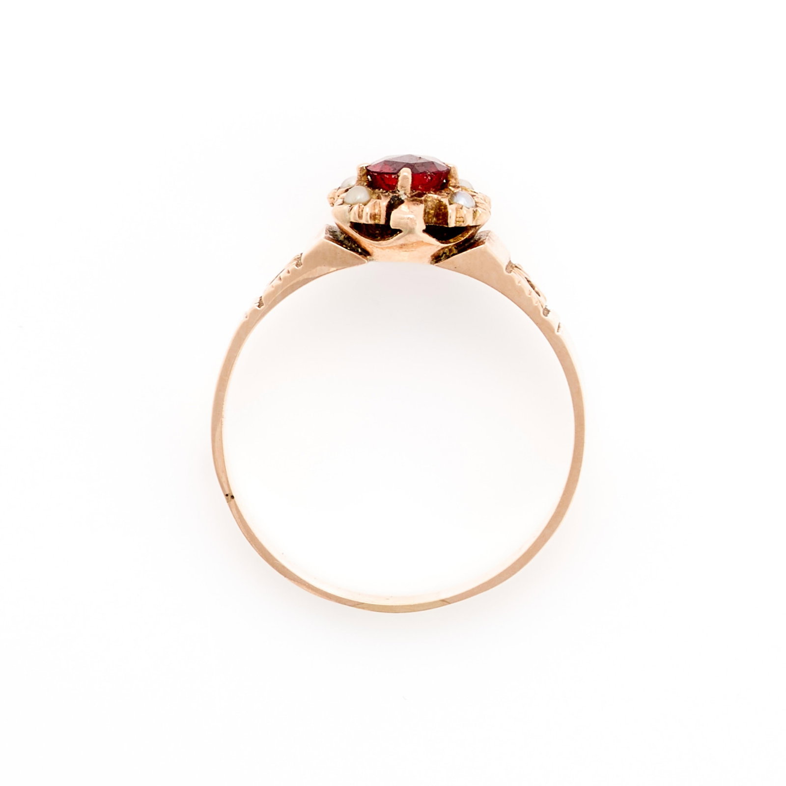 14k Gold Victorian Maple Leaf Ring - 6
