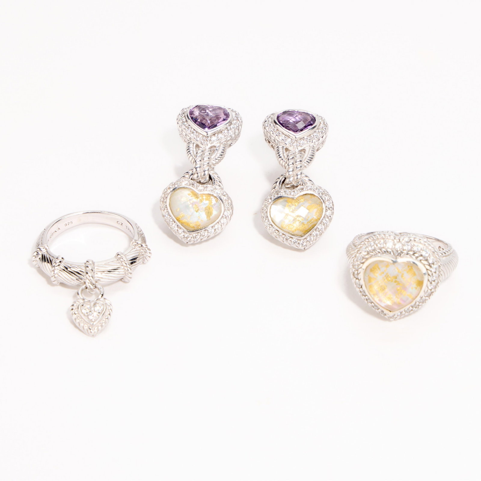 Heart Themed Thai Sterling 925 Judith Ripka Jwly (1 of 5)
