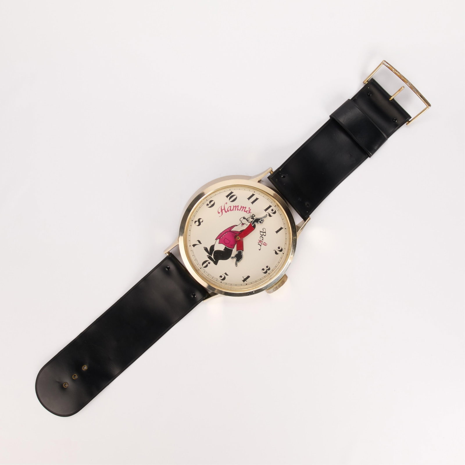 Lrg Vintage Hamm's Beer Wristwatch Clock (1 of 4)