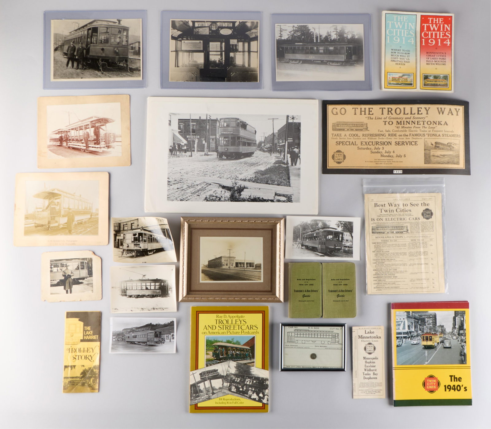 24 Pcs Misc. Vintage Trolley Ephemera & Photographs (1 of 2)