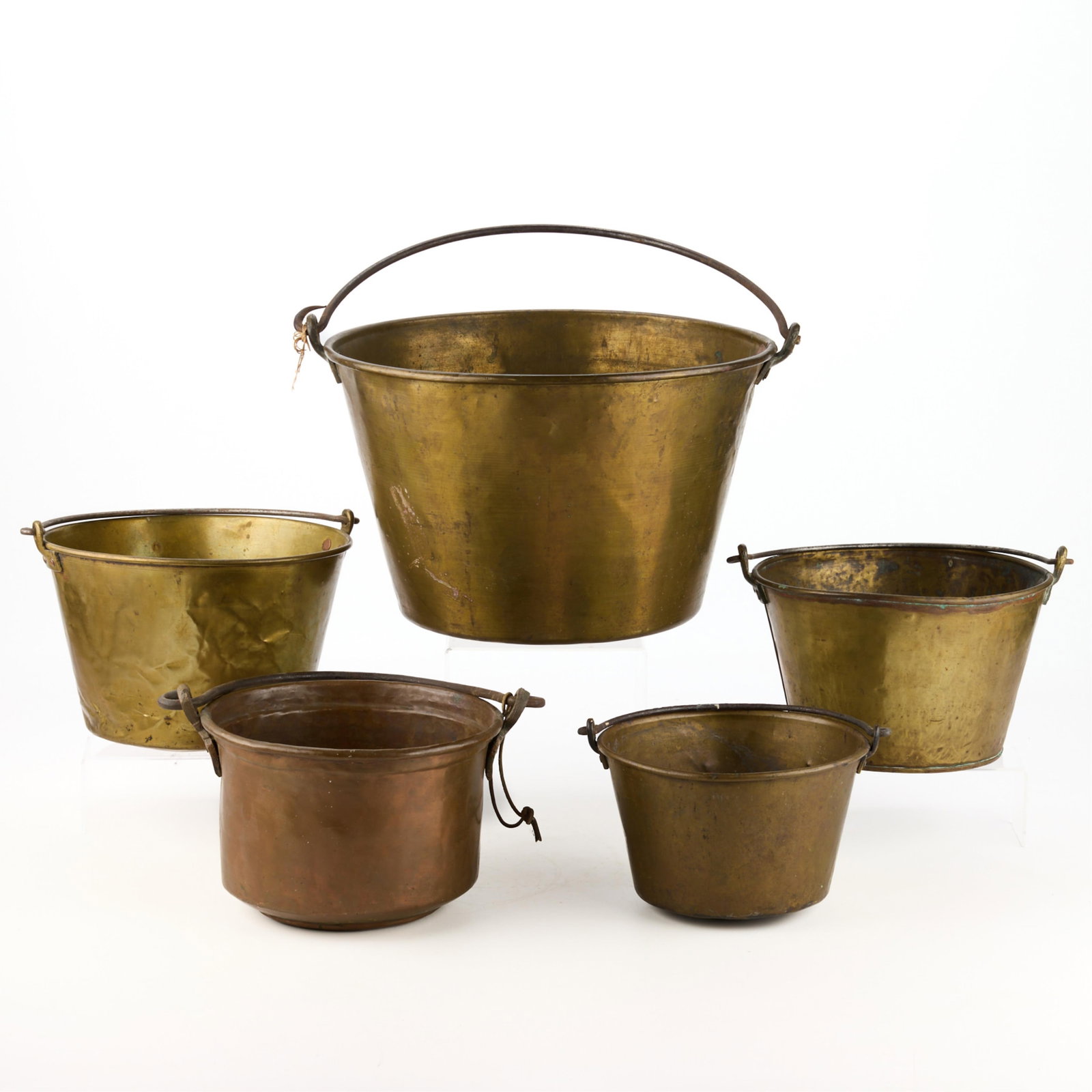 5 Antique Brass & Copper Utility & Cook Pots (1 of 5)