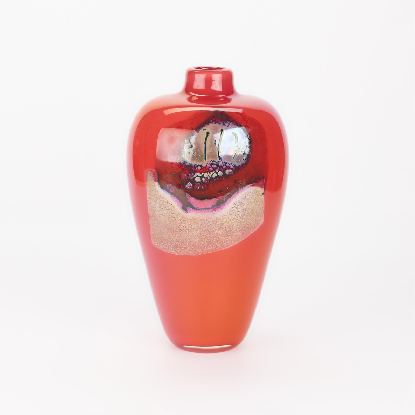 Randi Solin Large Red Glass Vase (1 of 5)