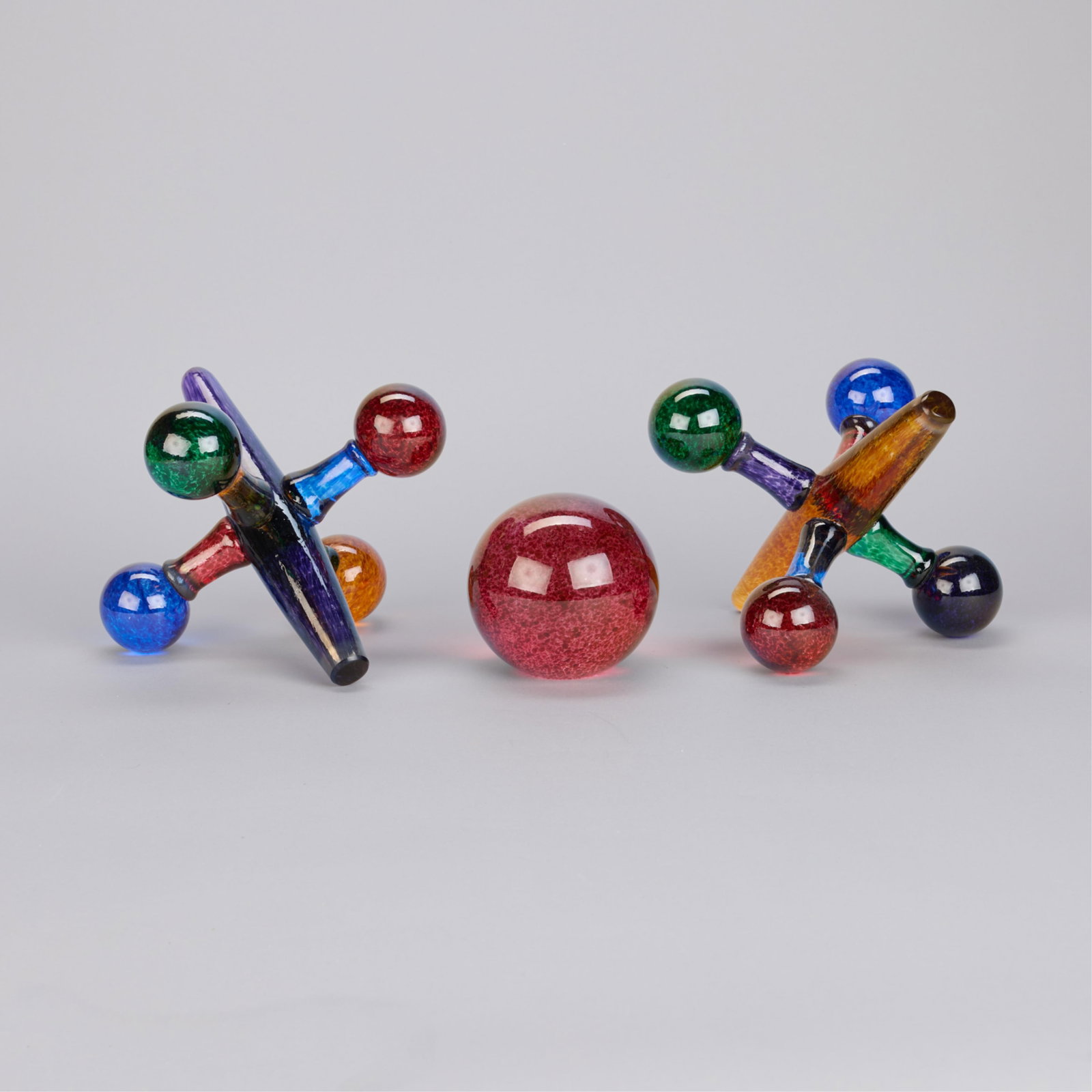 3 Monique Lajeunesse "Jacks" Glass Sculptures 2005 (1 of 4)