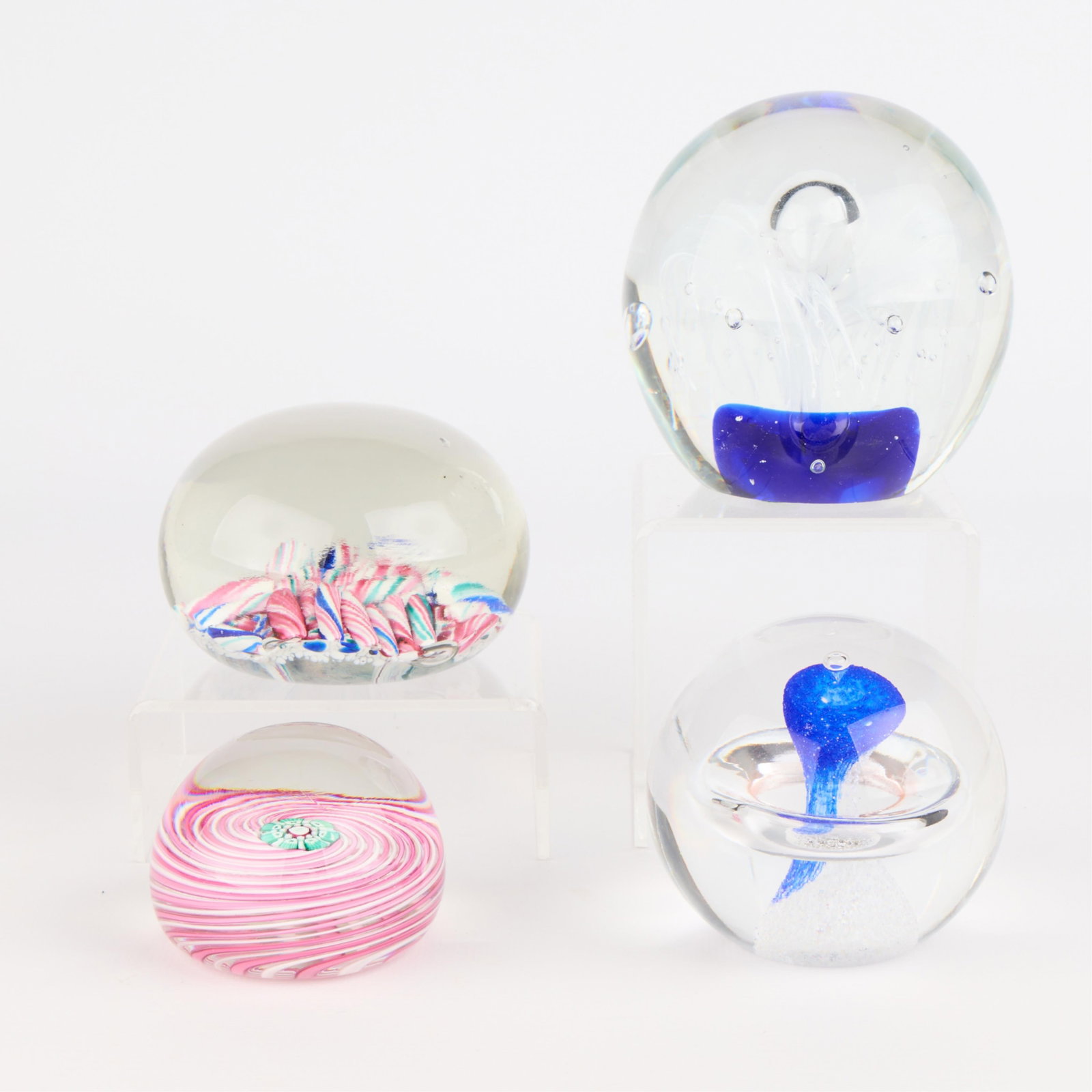 4 Art Glass Abstract Paperweights (1 of 4)