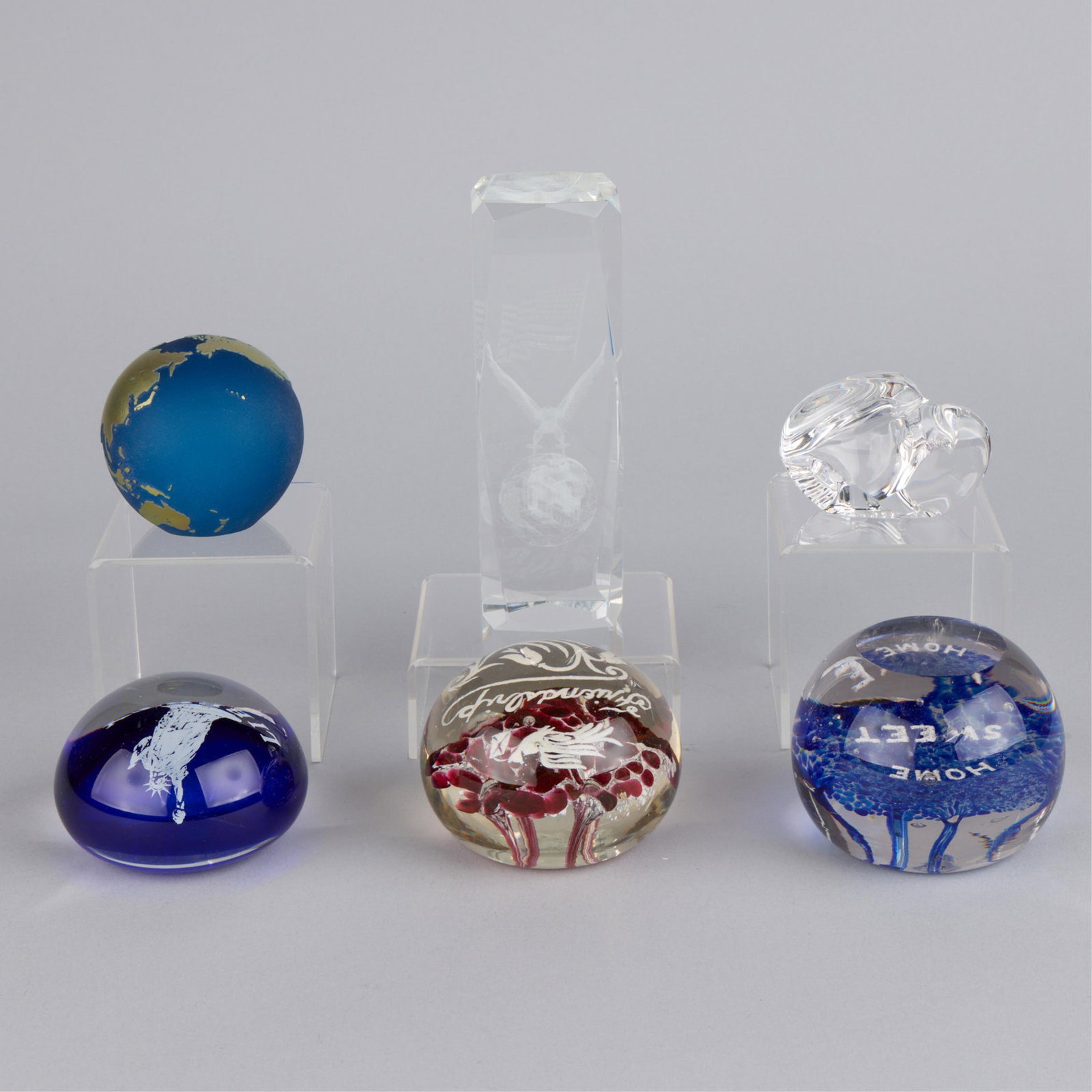6 Travel, Politics, & Other Glass Paperweights (1 of 5)