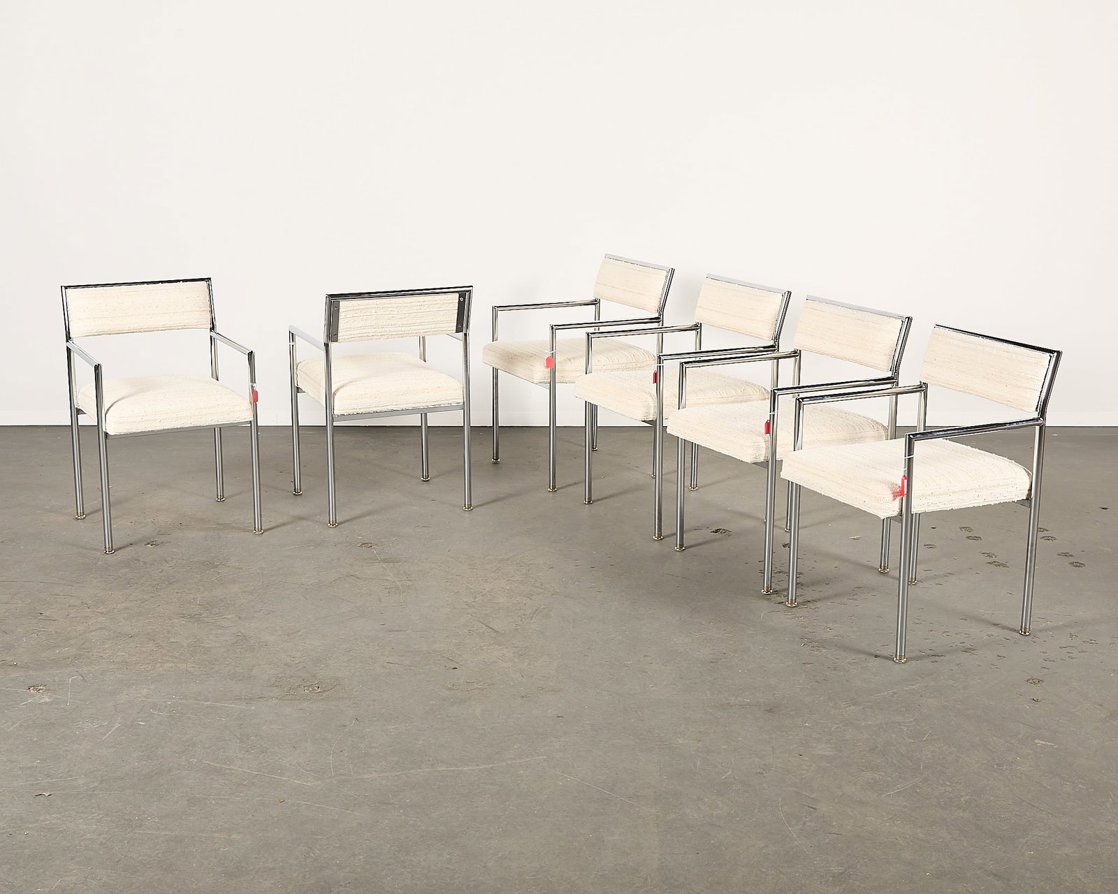 6 MCM Chrome Upholstered Dining Room Chairs (1 of 6)