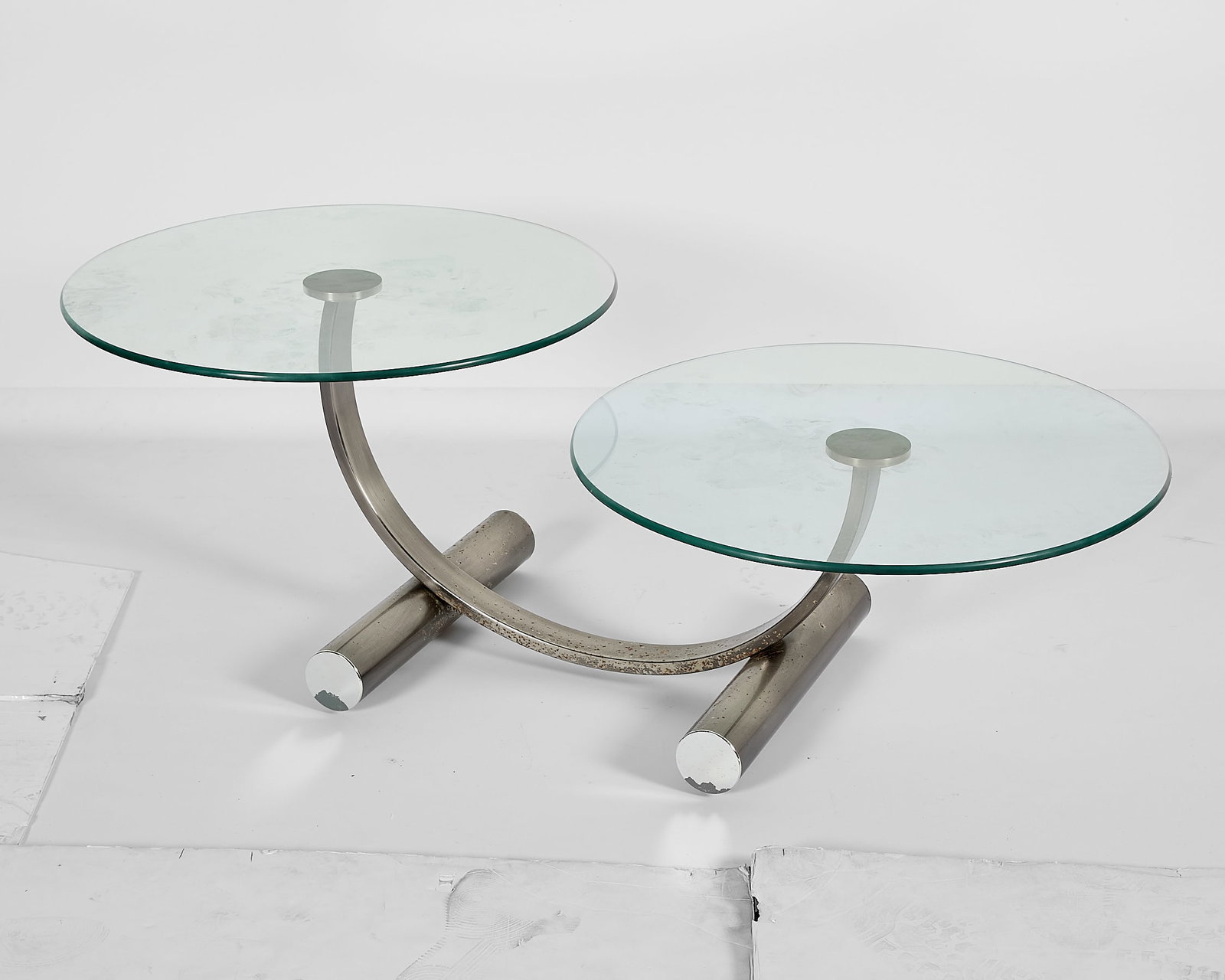 Vintage MCM 2-Tier Glass & Chrome Coffee Table (1 of 4)