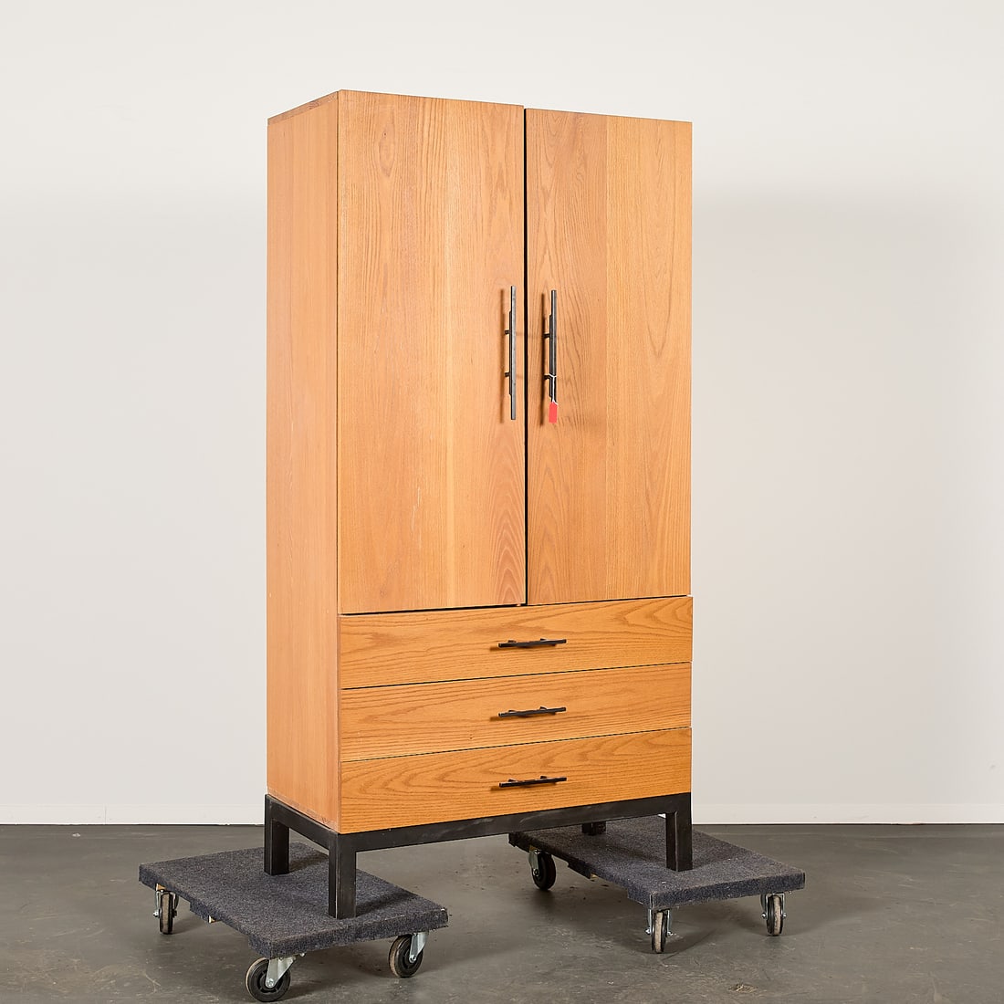 Vintage MCM Wooden Wardrobe Armoire Closet (1 of 5)