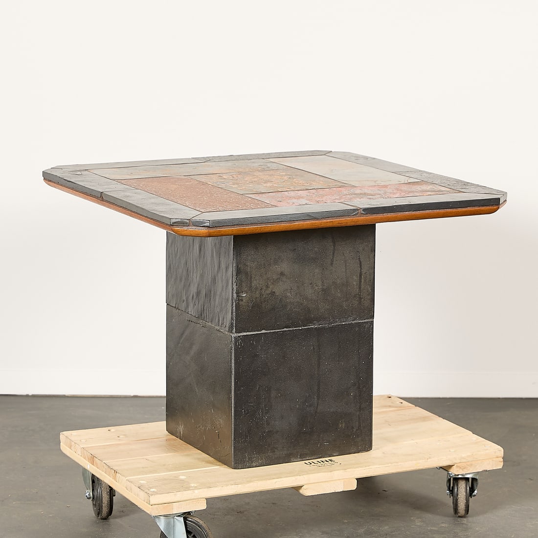 MCM Brutalist Slate Stone Coffee Table (1 of 3)