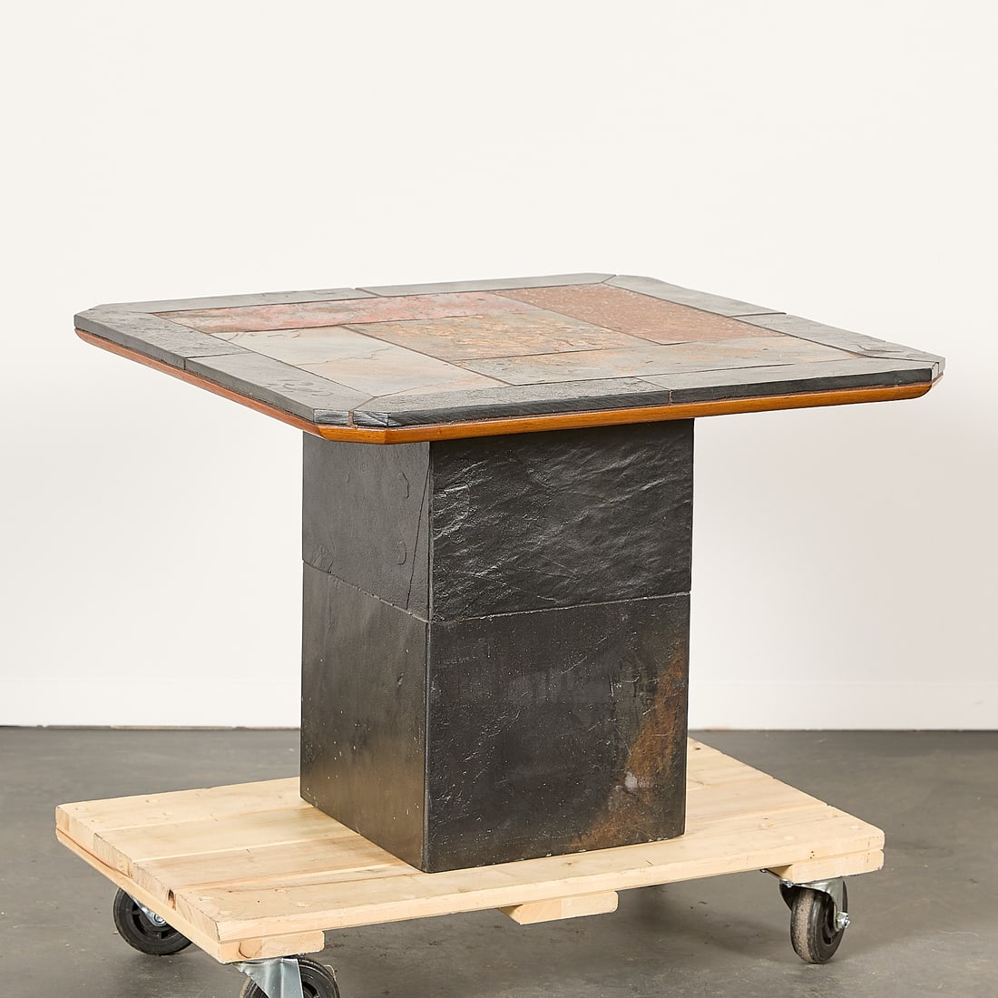 MCM Brutalist Slate Stone Coffee Table - 2