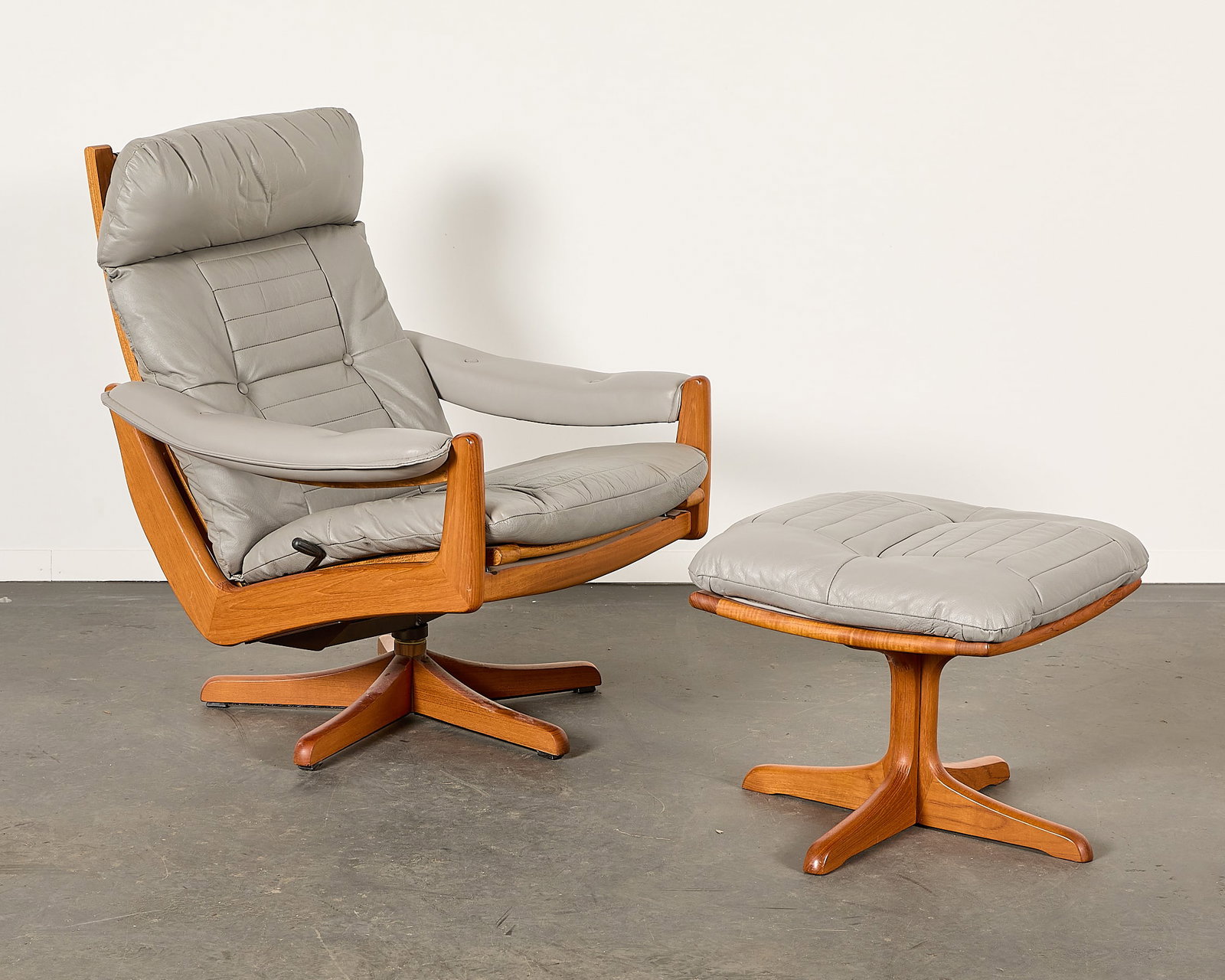 Style of Lied Mobler Vintage MCM Scandanavian Lounge Chair & Ottoman (1 of 6)