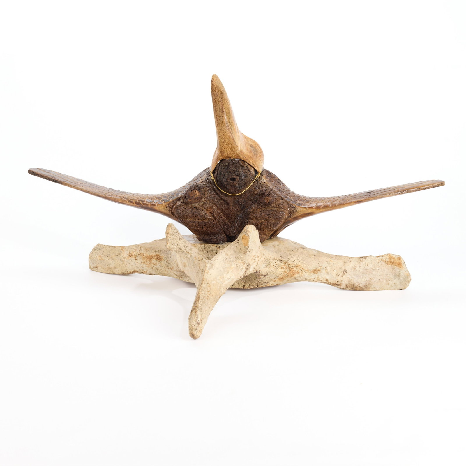 Chivly Chupak Carved Bird Shaman Transformation Figure (1 of 7)