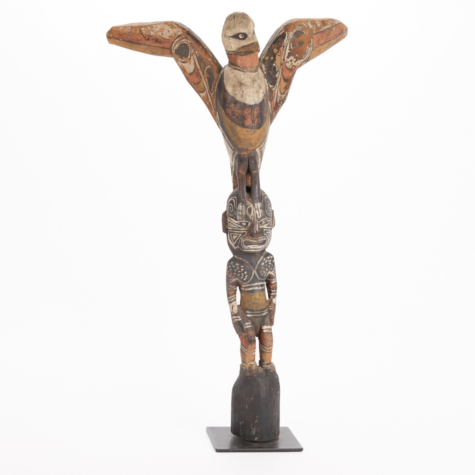 PNG Sepik River Style Carved Wooden Bird Totem (1 of 4)