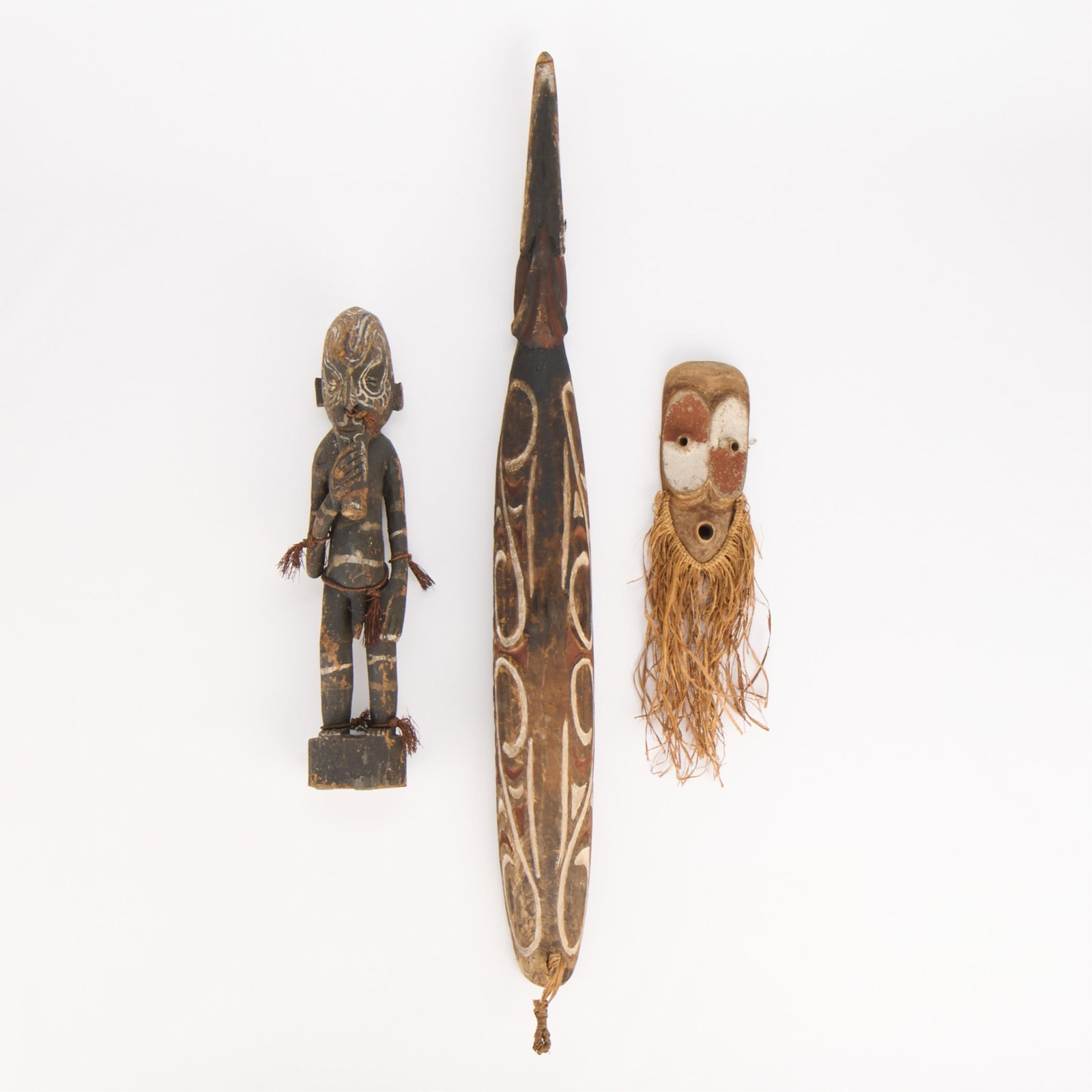 3 African & PNG Sepik Wood Carvings (1 of 5)