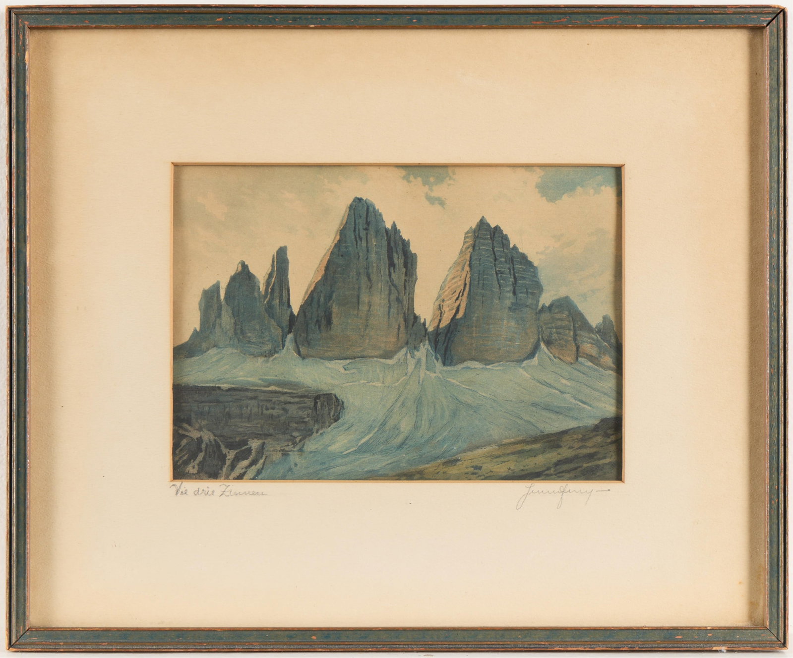 Signed Mountain Landscape Drei Zinnen Print (1 of 4)