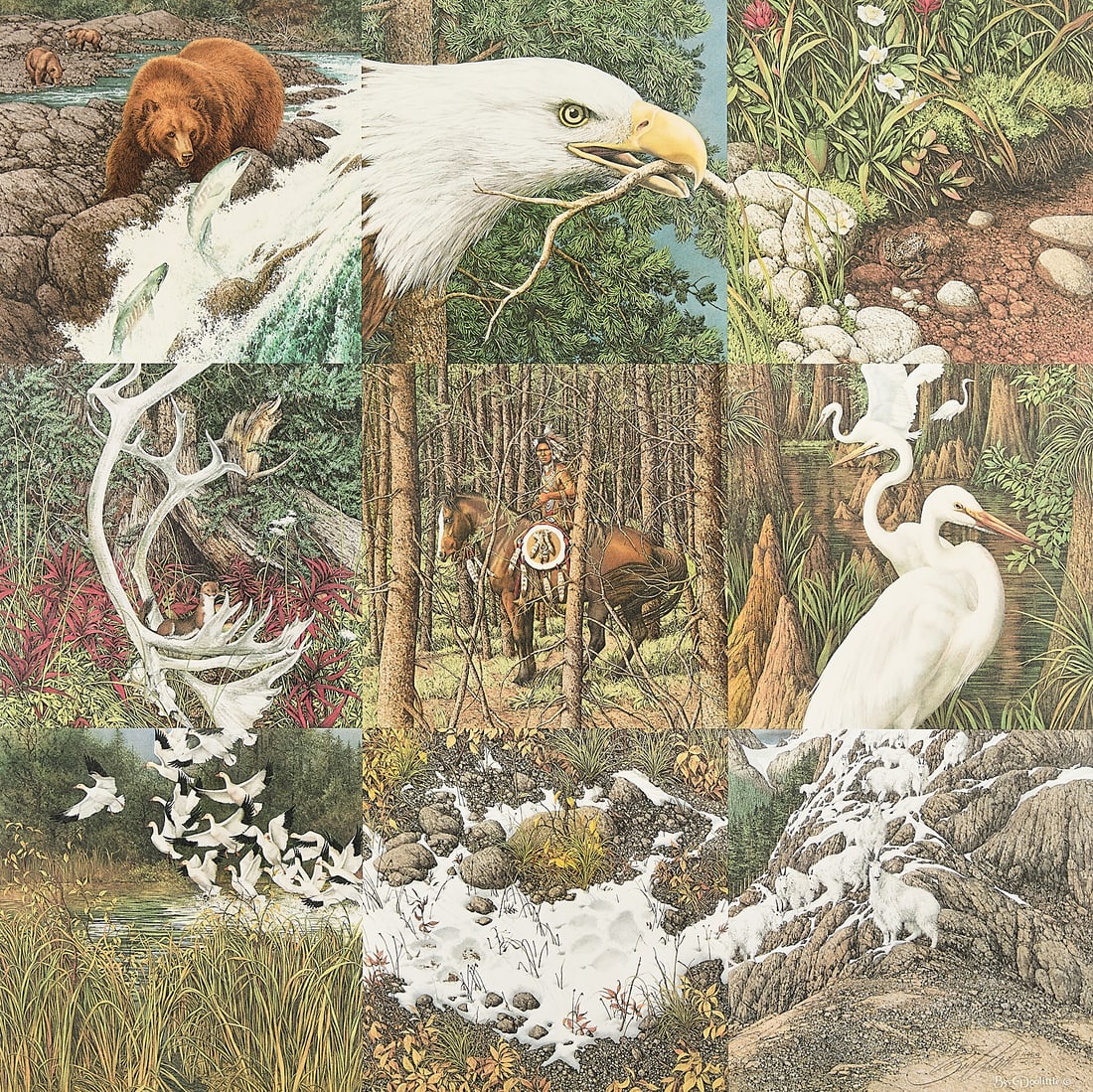 Bev Doolittle "Sacred Circle" S/N Lithograph 1991 (1 of 8)