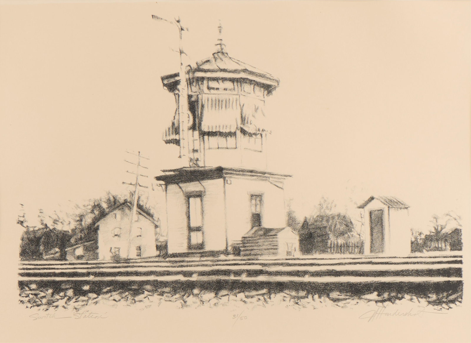 James L. Hendershot "Switch Station" Lithograph (1 of 6)