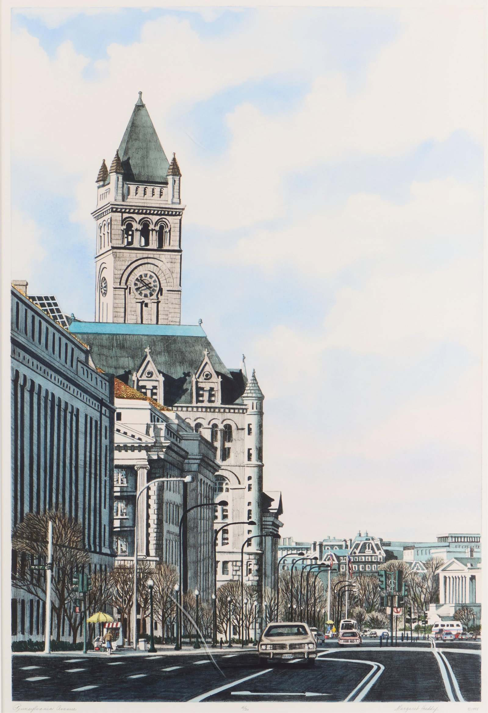 M. Huddy "Pennsylvania Avenue" Lithograph 1985 (1 of 6)