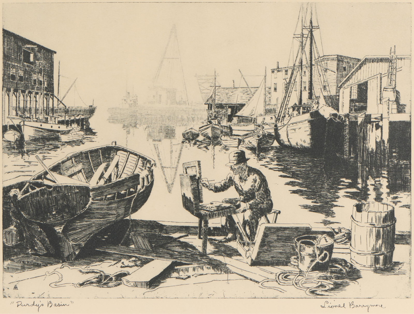 Lionel Barrymore "Purdy's Basin" Lithograph (1 of 5)