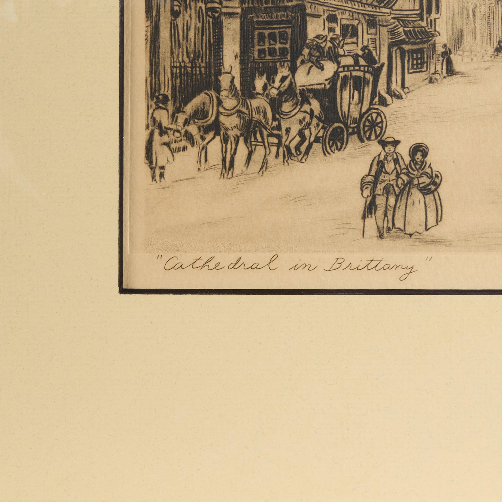 Mary Ellsworth "Cathedral in Brittany" Etching - 2