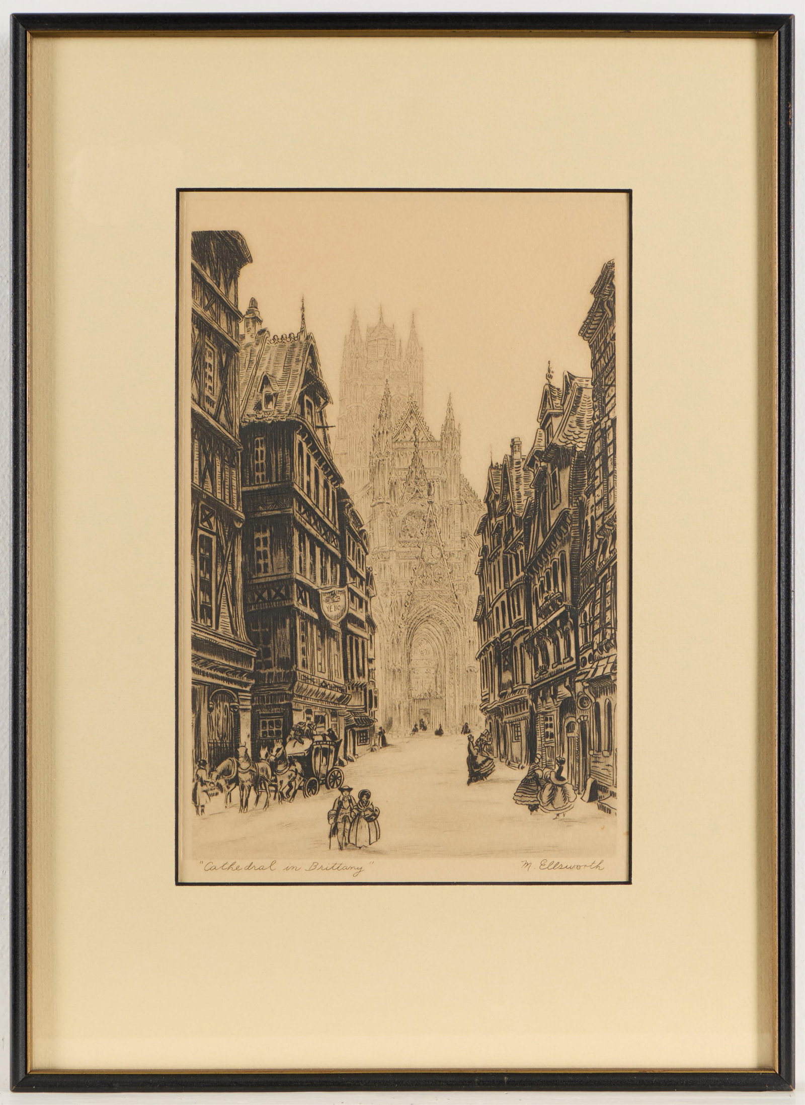 Mary Ellsworth "Cathedral in Brittany" Etching - 4