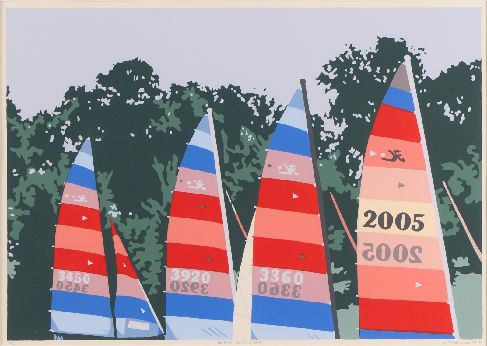 Eugene Hamilton "American Water Colors" Print 1980 (1 of 6)