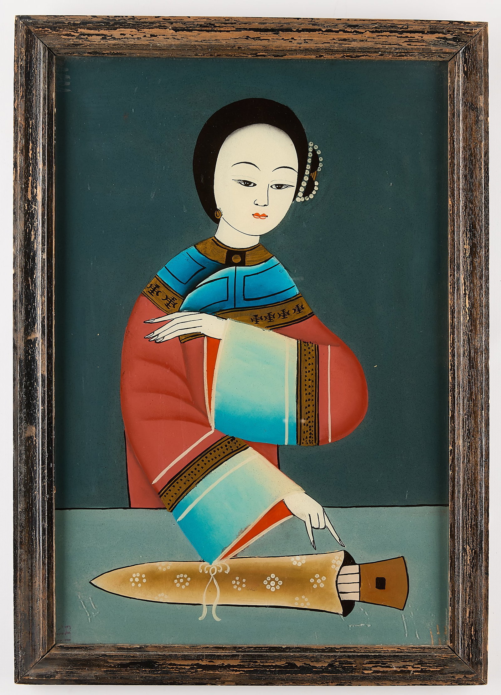 Chinese Reverse Painting on Glass (1 of 5)