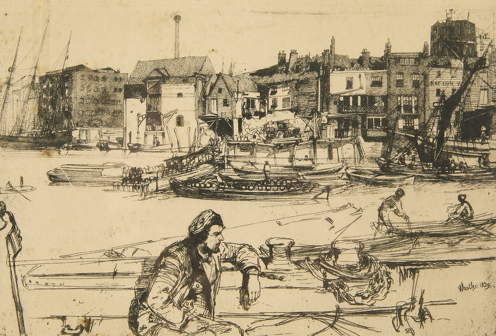 After Whistler "Black Lion Warth" Etching (1 of 5)