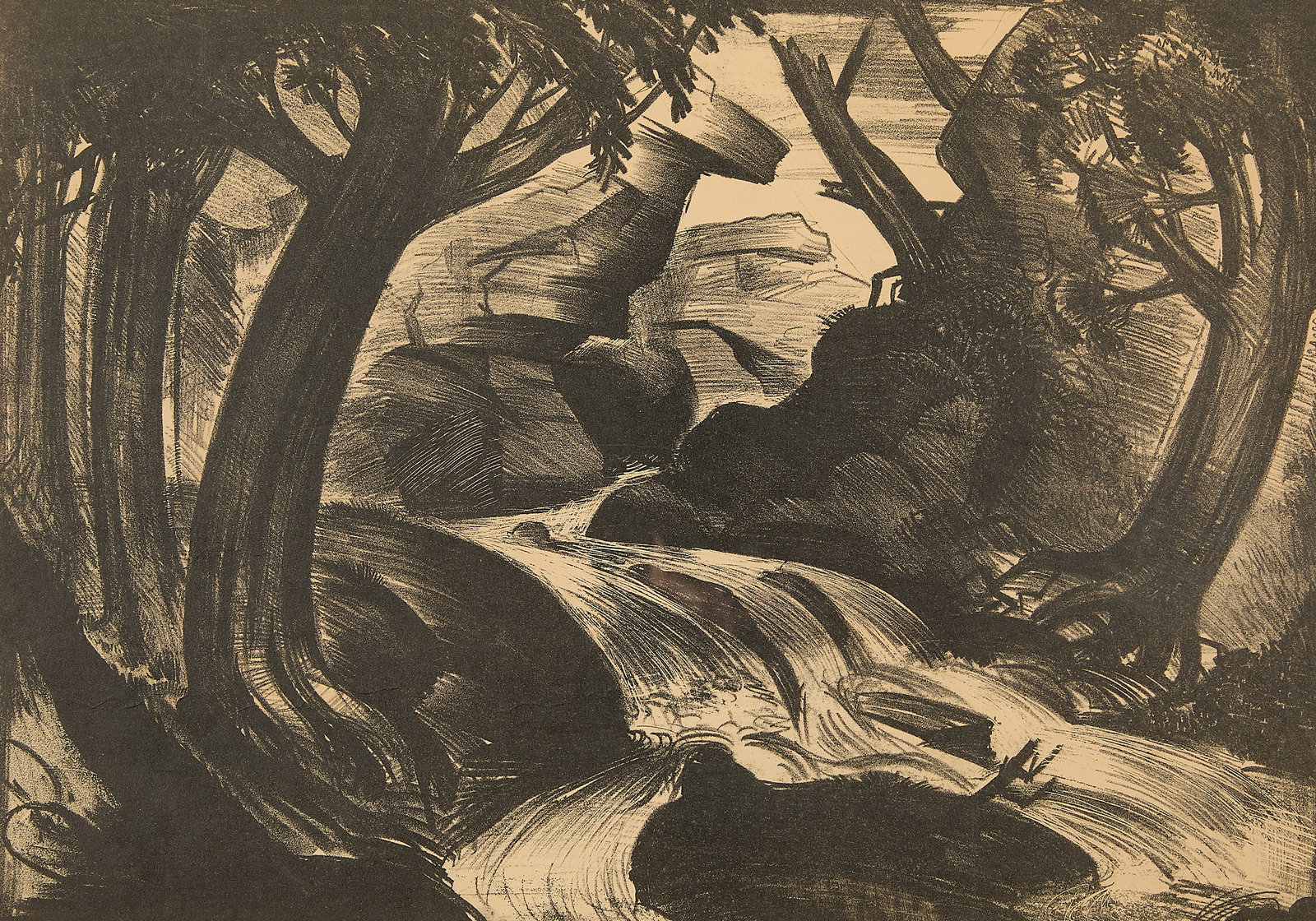 Fritz Schroder "The Spring" Landscape Print (1 of 6)