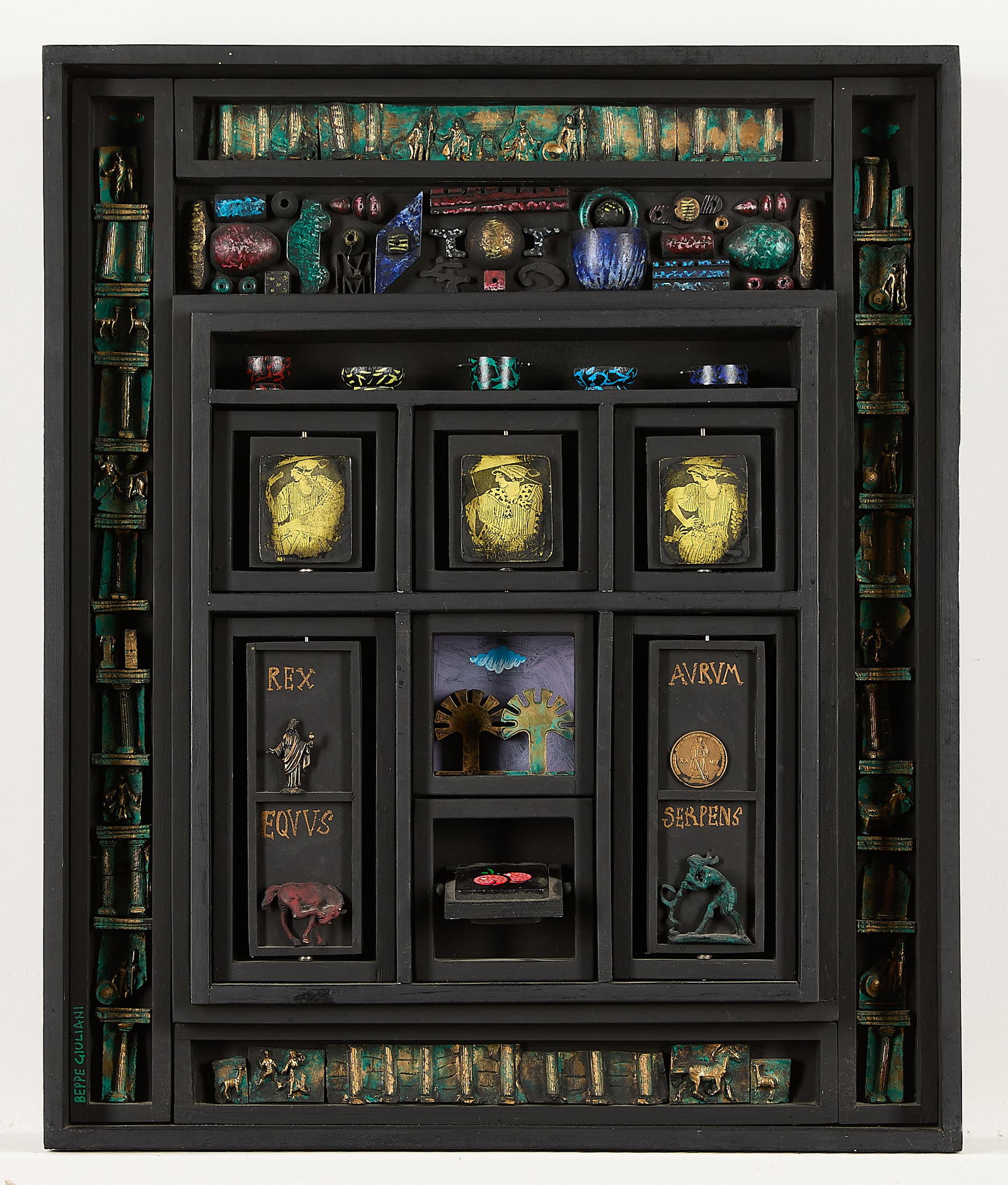 Beppe Giuliani "Aurum" 3-D Shadow Box 1985 - 3