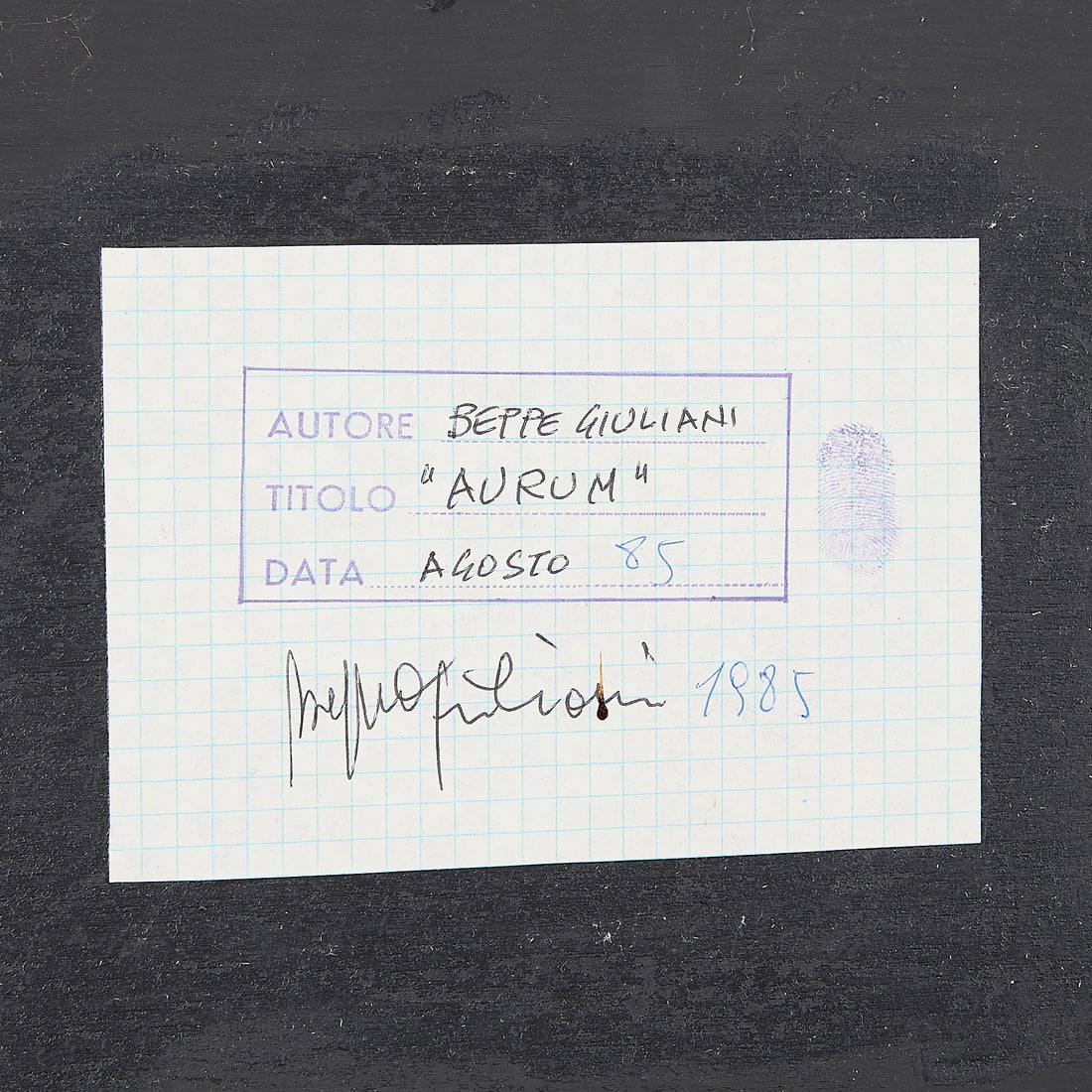Beppe Giuliani "Aurum" 3-D Shadow Box 1985 - 9