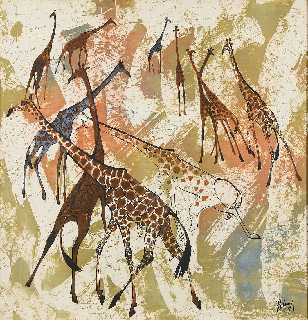 Robin Anderson "Giraffes" Painting (1 of 5)